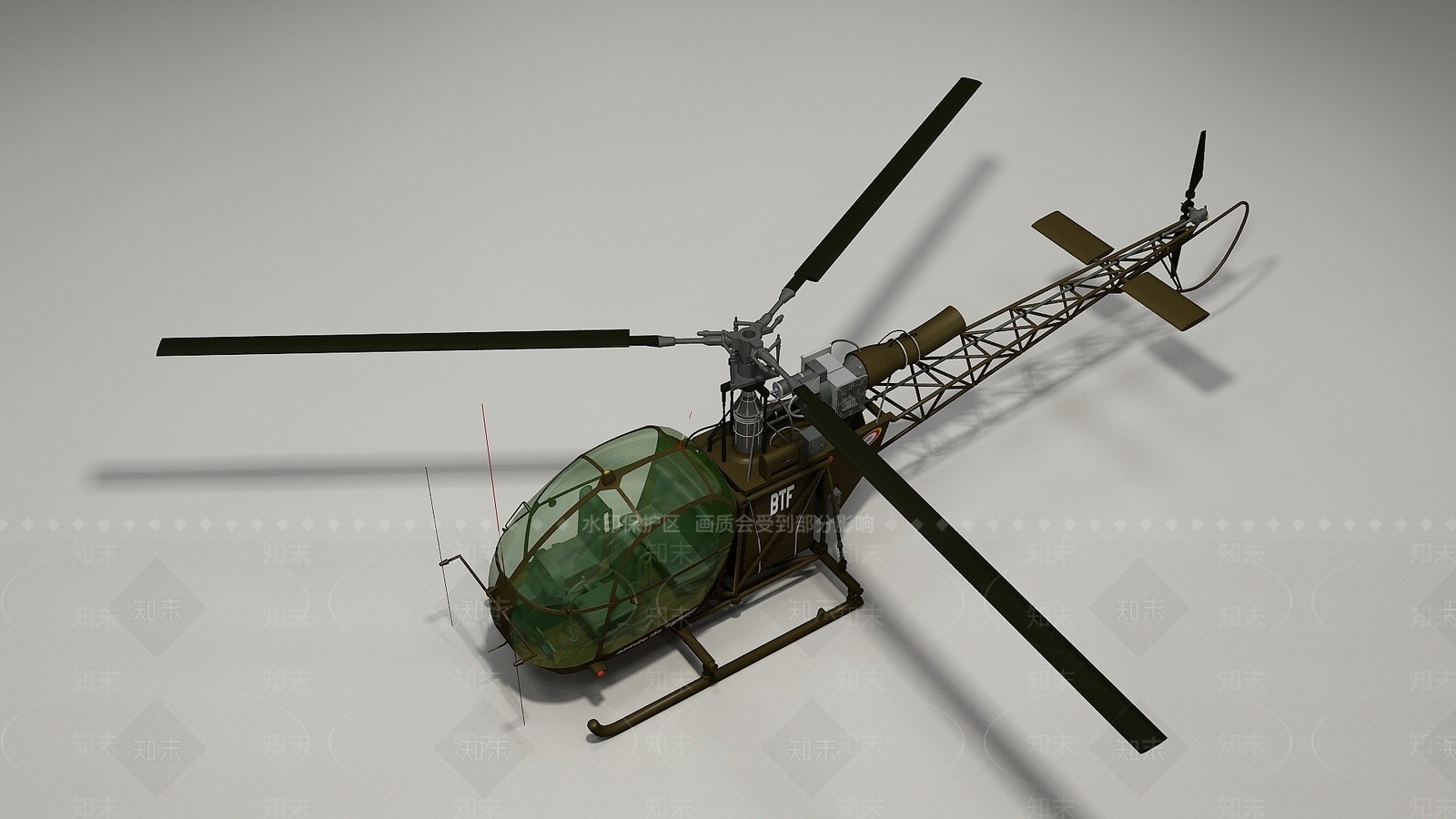 现代直升机3D模型下载【ID:1194524055】