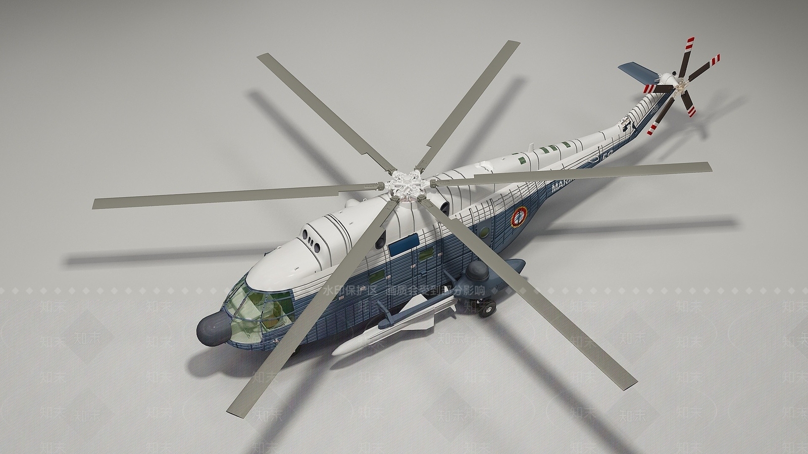 现代直升机3D模型下载【ID:1194524183】