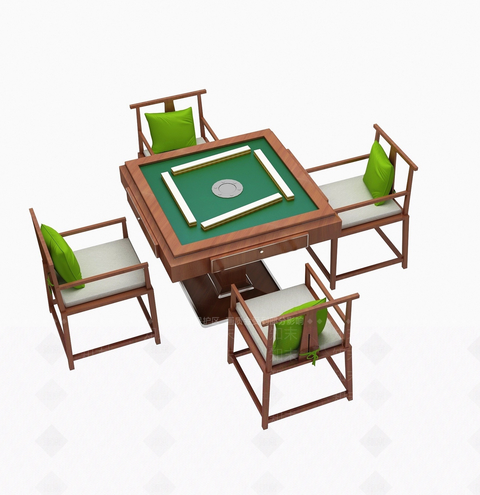 现代麻将桌椅3D模型下载【ID:1194524269】