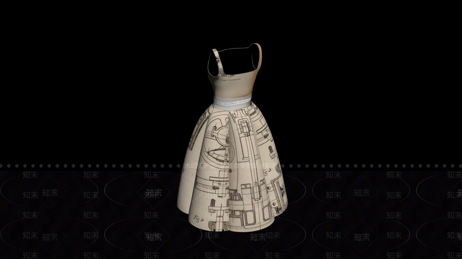 现代带花连衣裙3D模型下载【ID:1194524331】