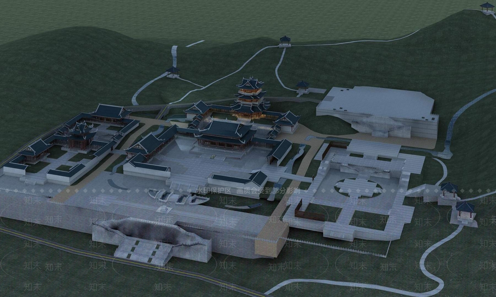 中式古建3D模型下载【ID:1194524666】