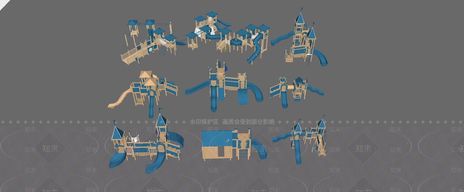 现代儿童游乐区SU模型下载【ID:1194524772】