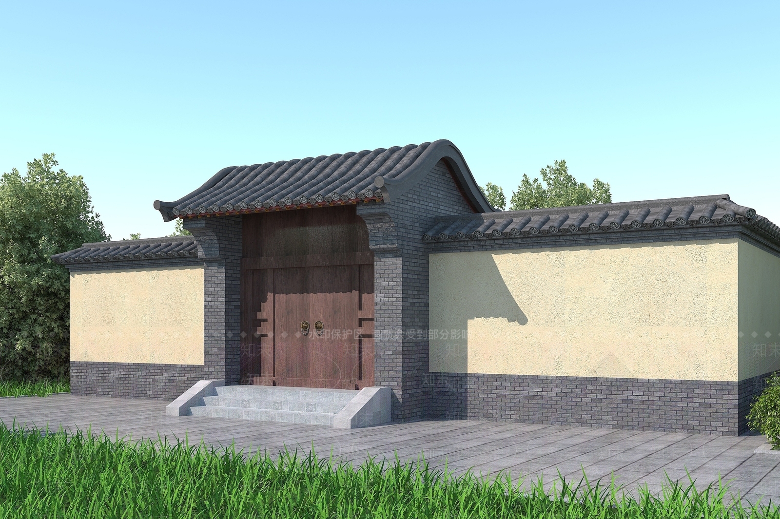 中式建筑3D模型下载【ID:1194525275】