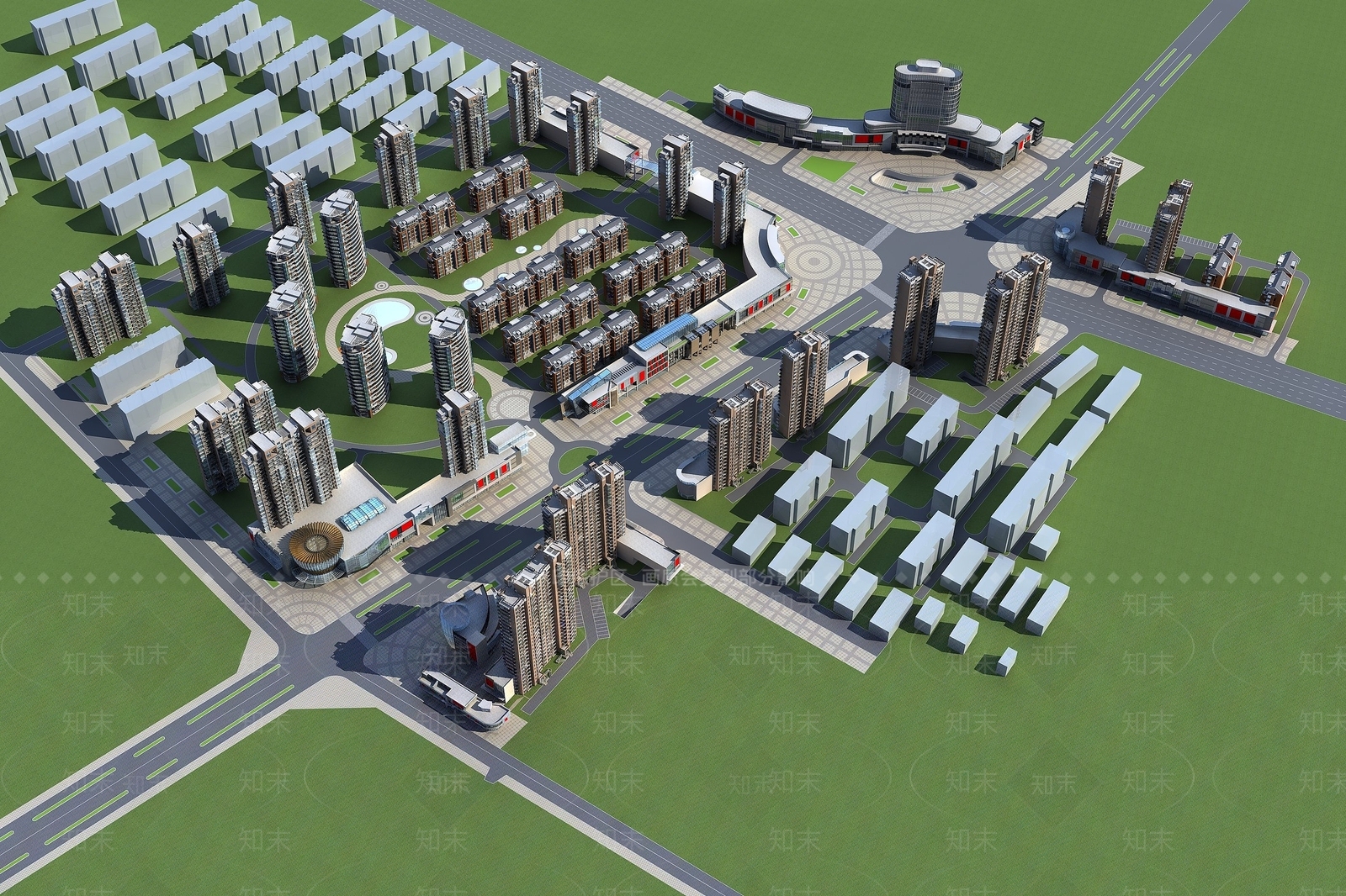 现代东蒙新城路东段3D模型下载【ID:1194525668】