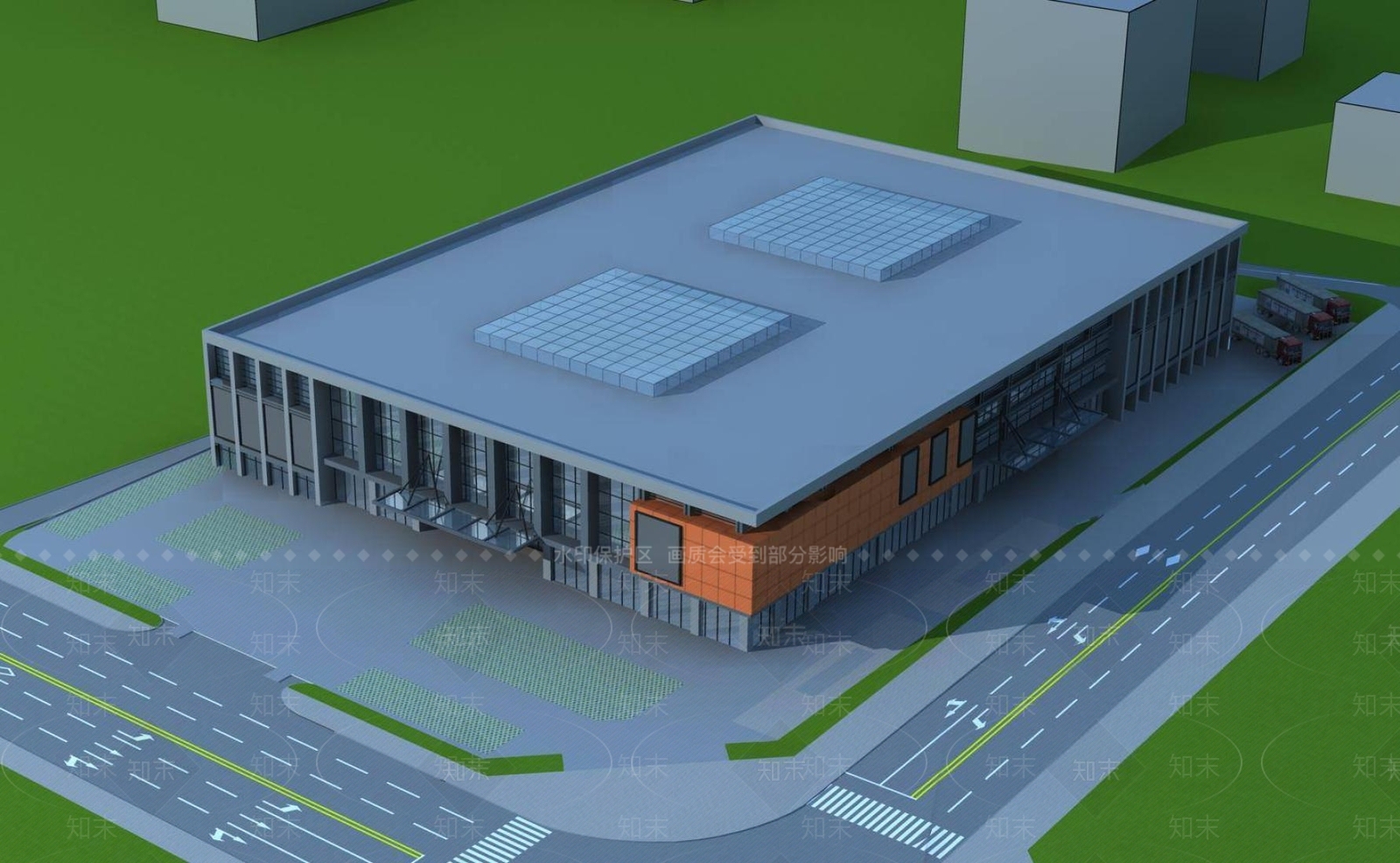 现代厂房3D模型下载【ID:1194526245】