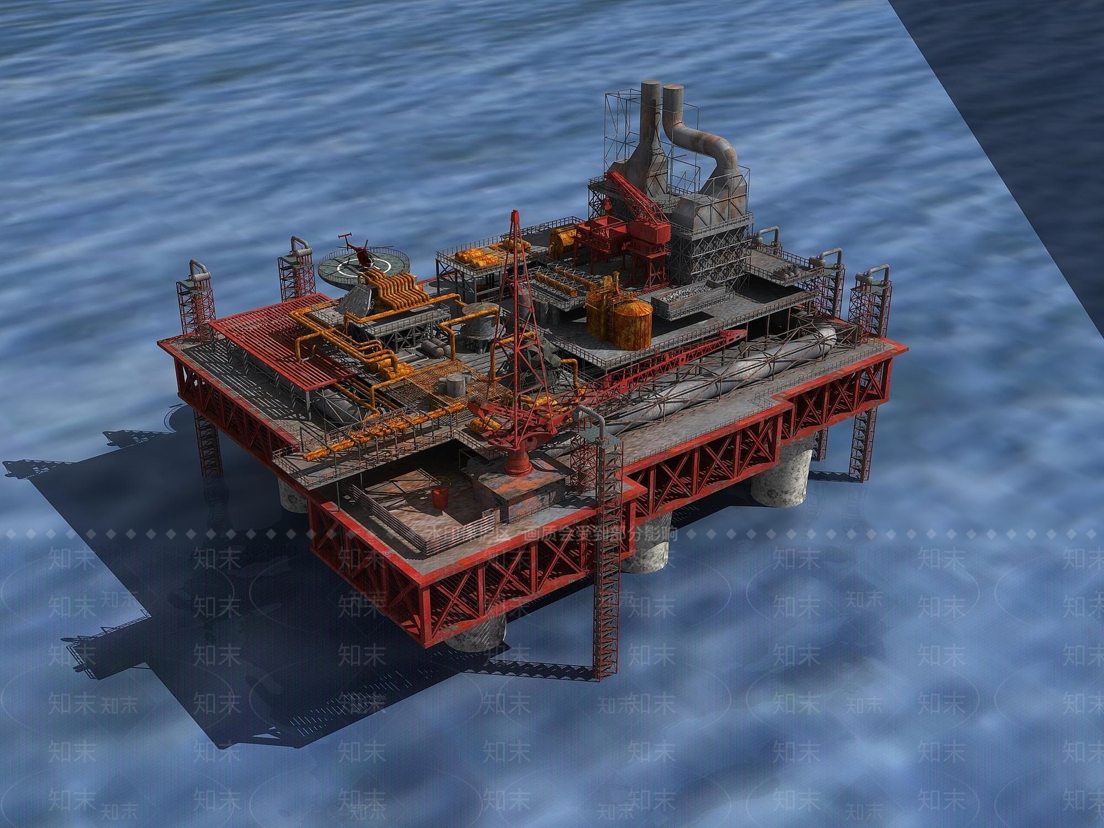 现代作业平台3D模型下载【ID:1194527059】