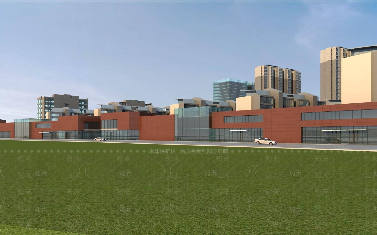 现代高层住宅3D模型下载【ID:1194527519】