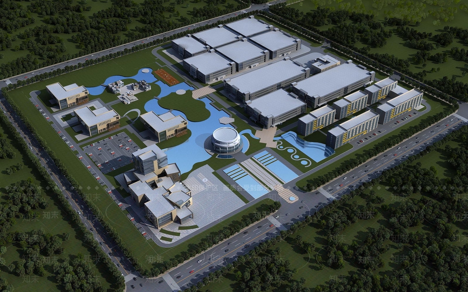 现代科技园3D模型下载【ID:1194529109】