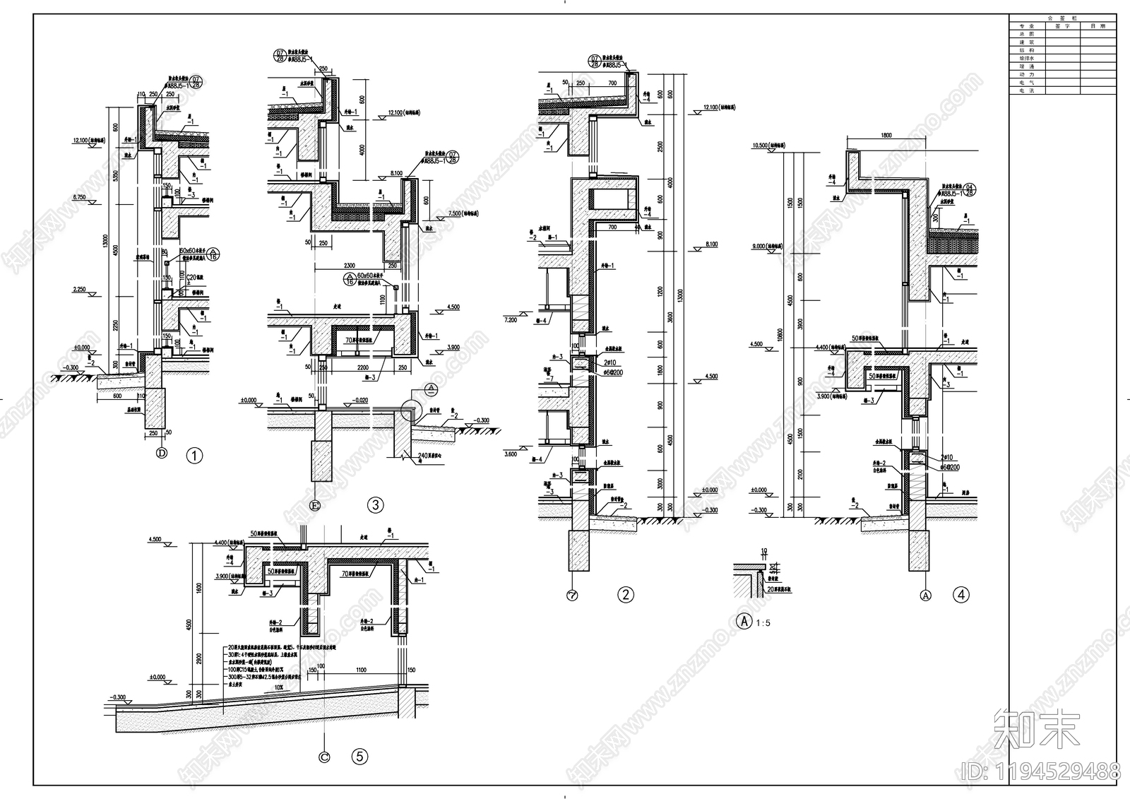 现代学校建筑cad施工图下载【ID:1194529488】