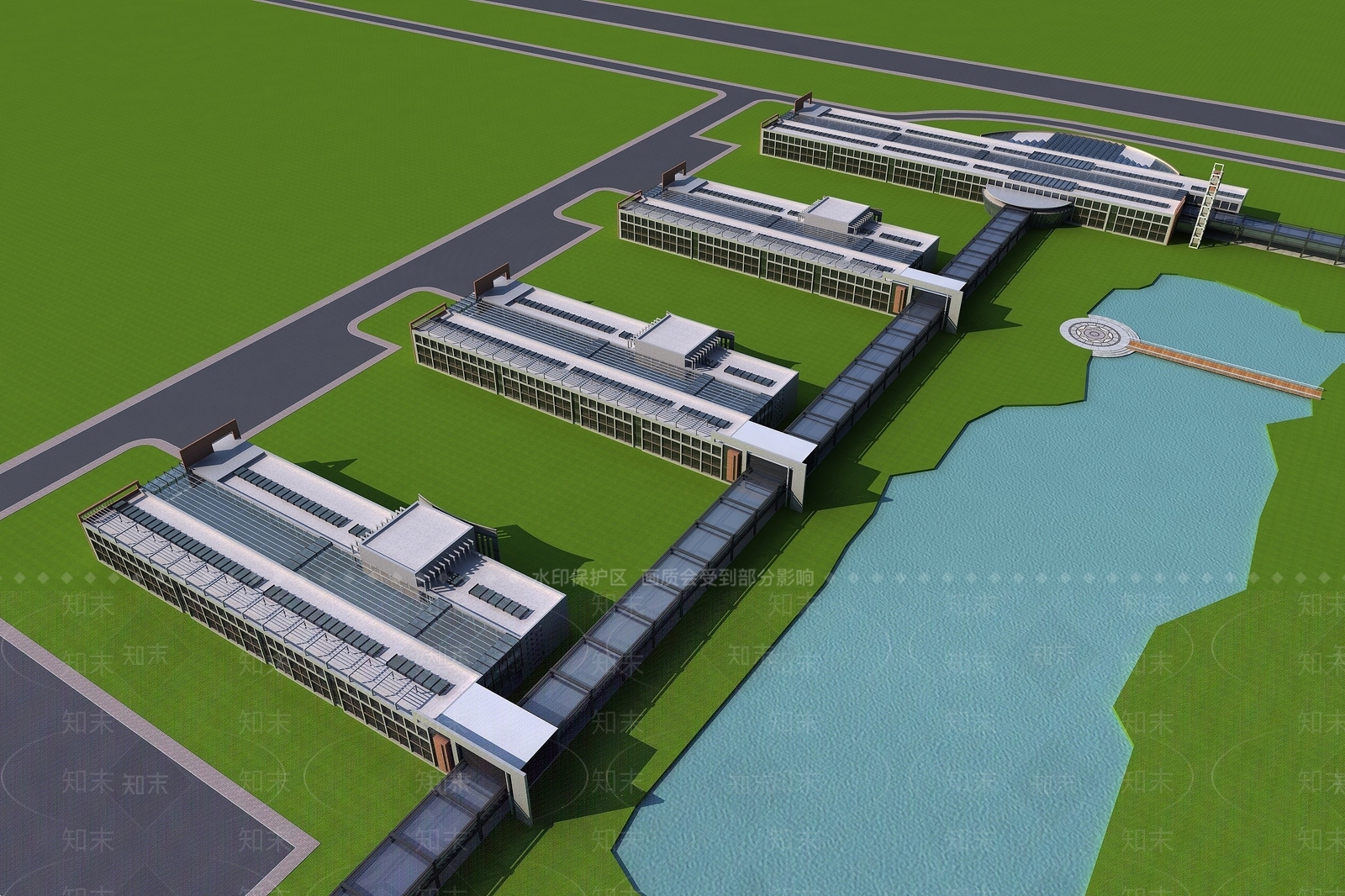 现代学校3D模型下载【ID:1194529574】