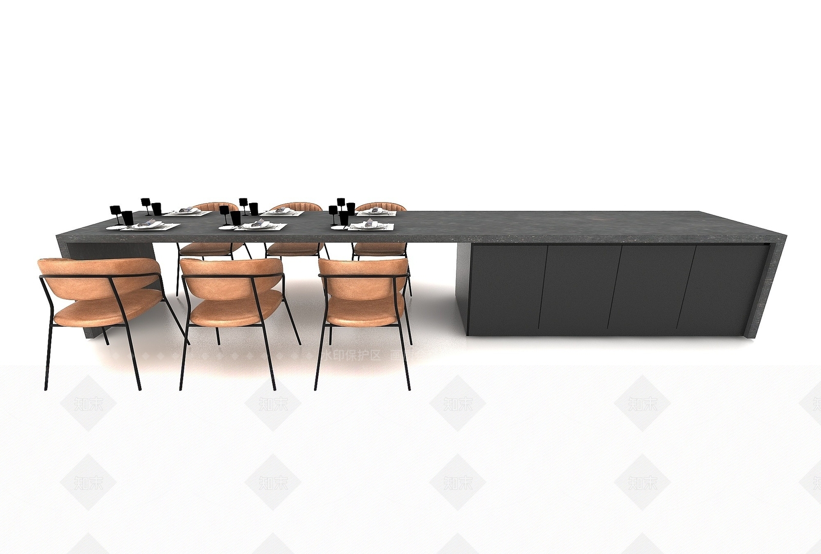 现代吧台3D模型下载【ID:1194531571】
