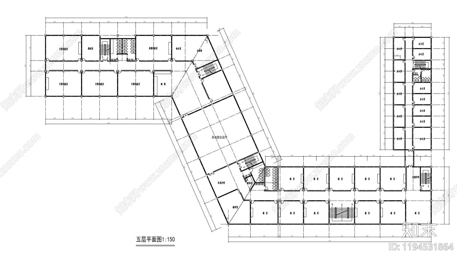 建筑平面布置图施工图下载【ID:1194531864】