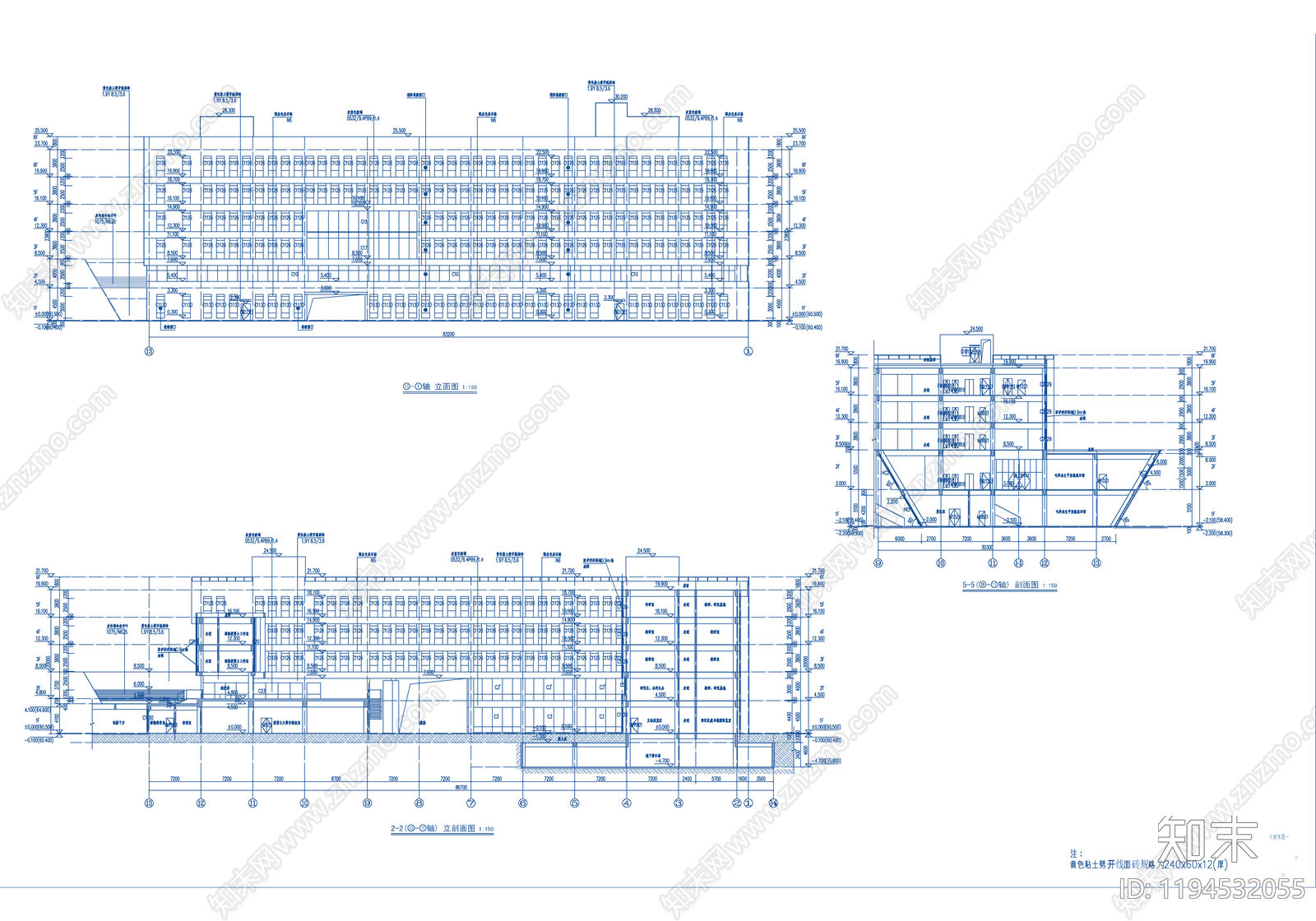 现代学校建筑cad施工图下载【ID:1194532055】