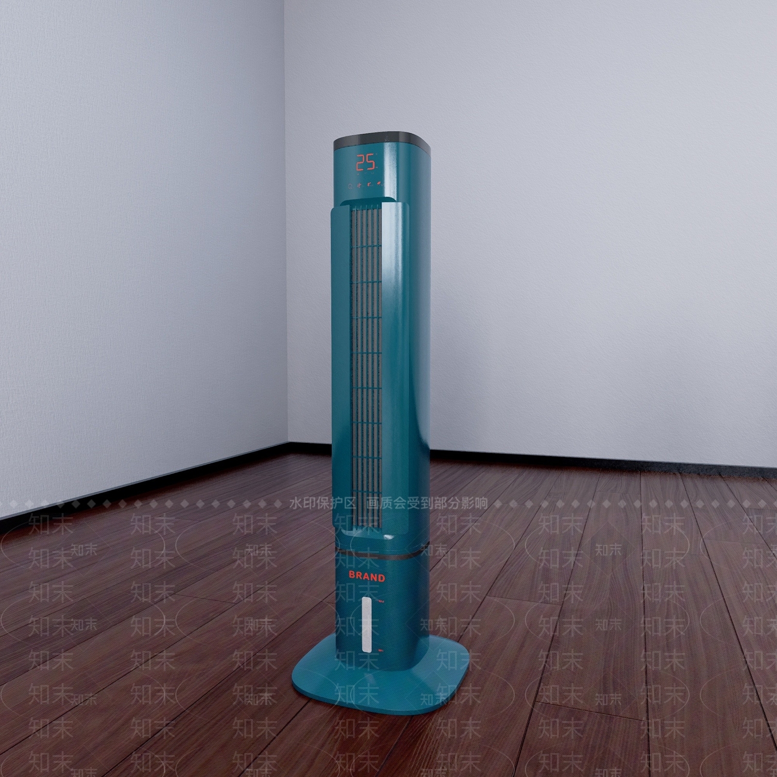 现代电风扇3D模型渲染效果图