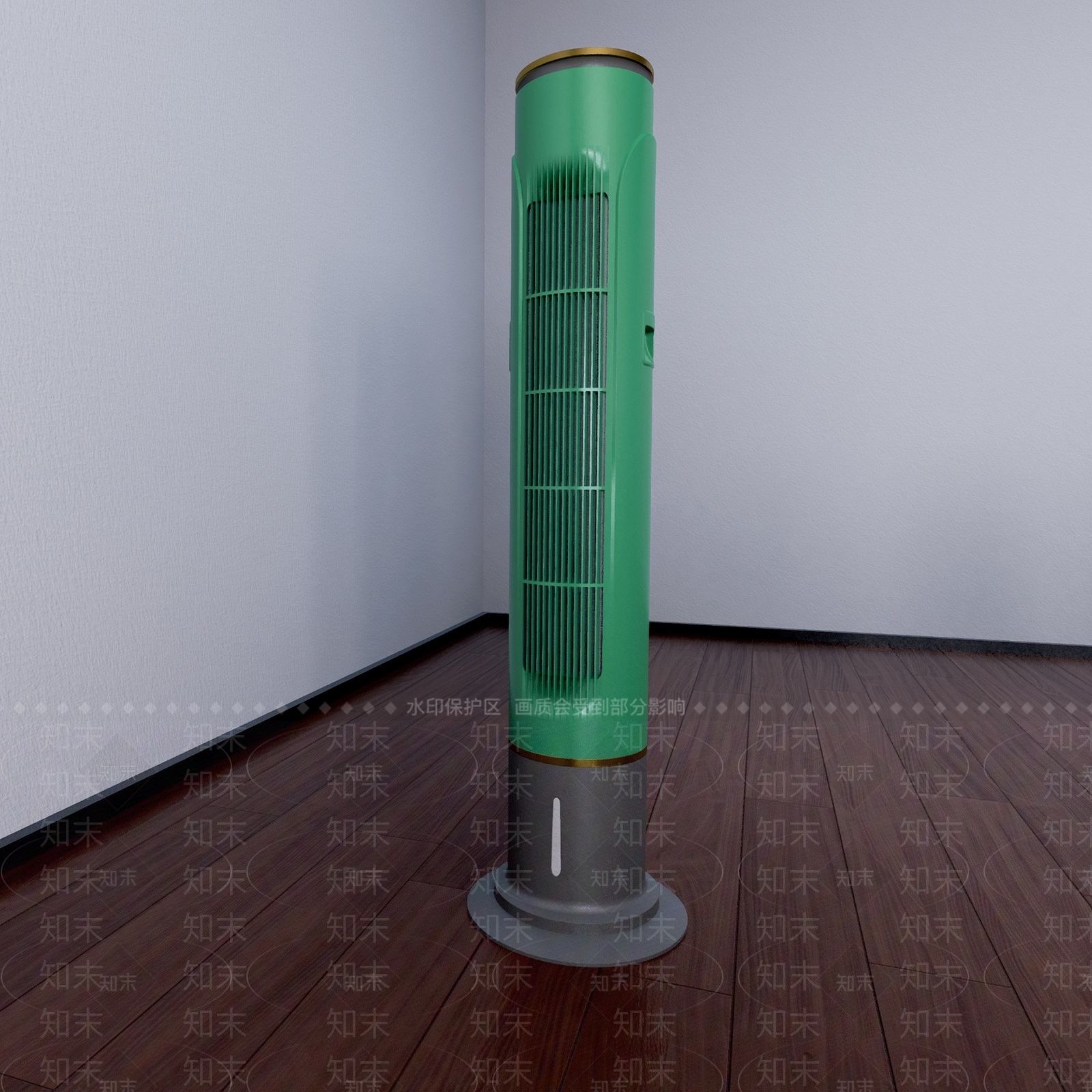 现代电风扇3D模型渲染效果图