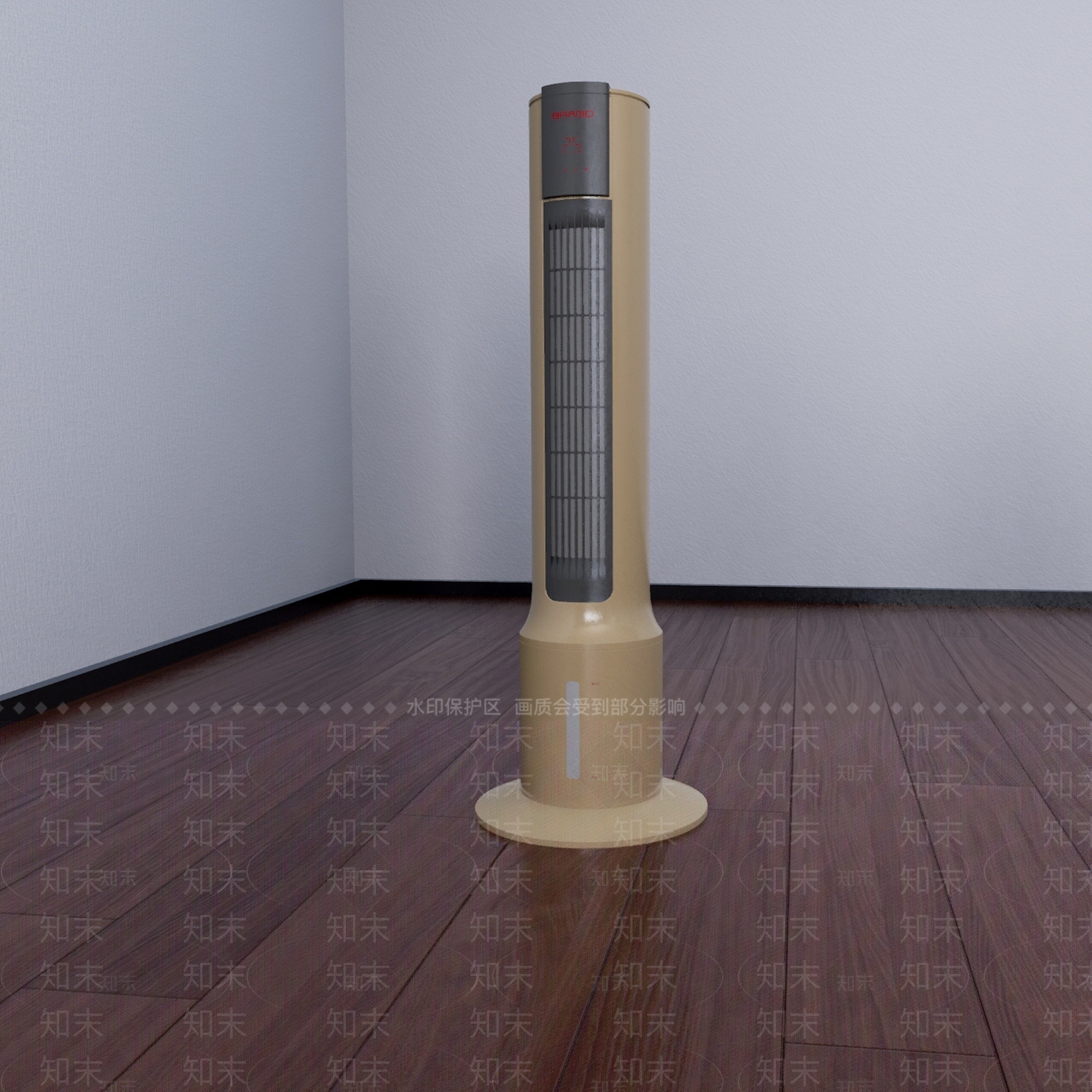 现代电风扇3D模型渲染效果图