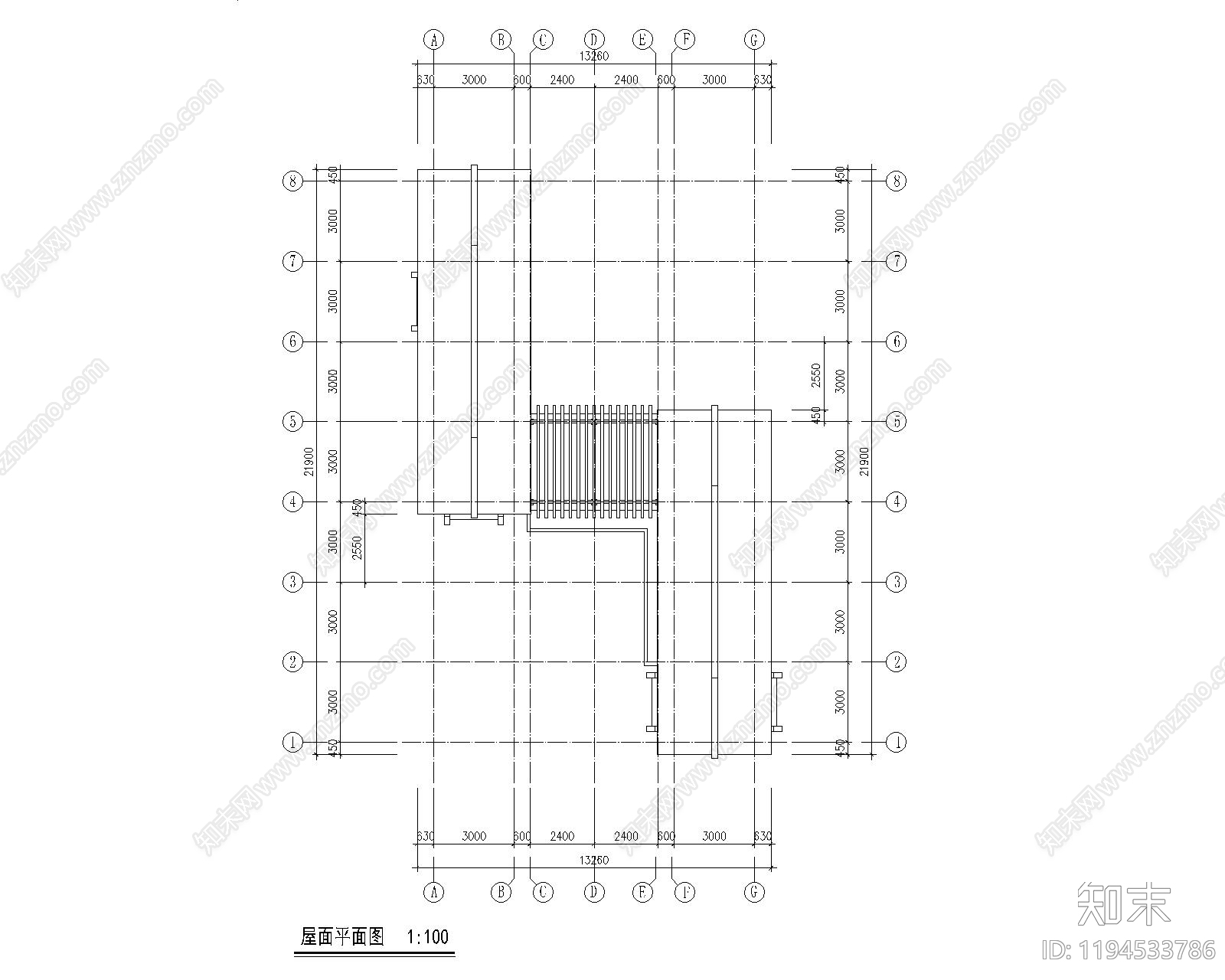 现代亭子cad施工图下载【ID:1194533786】