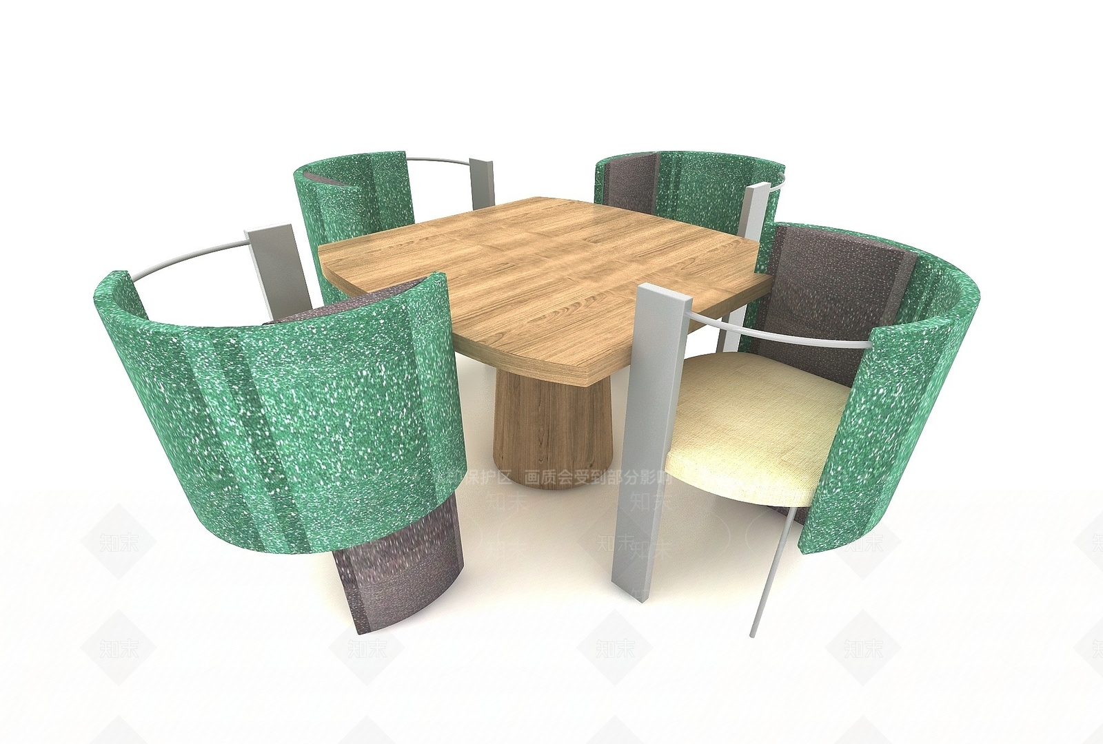 现代风格餐桌椅3D模型下载【ID:1194534123】