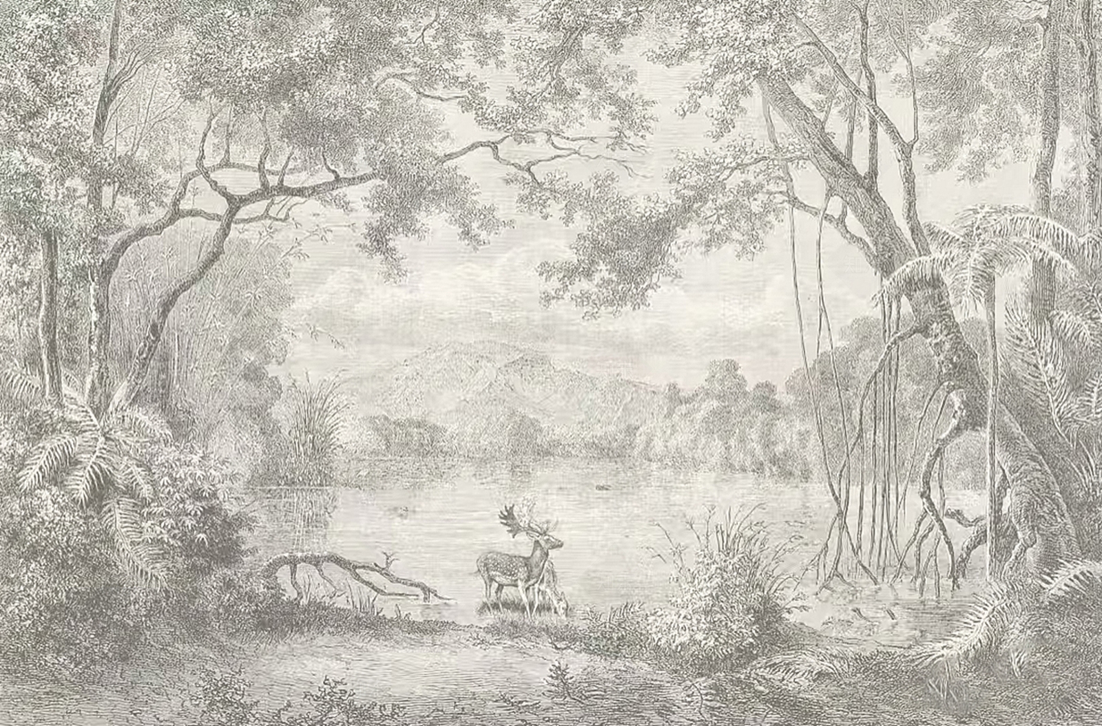 法式复古植物壁纸贴图下载【ID:1194534700】