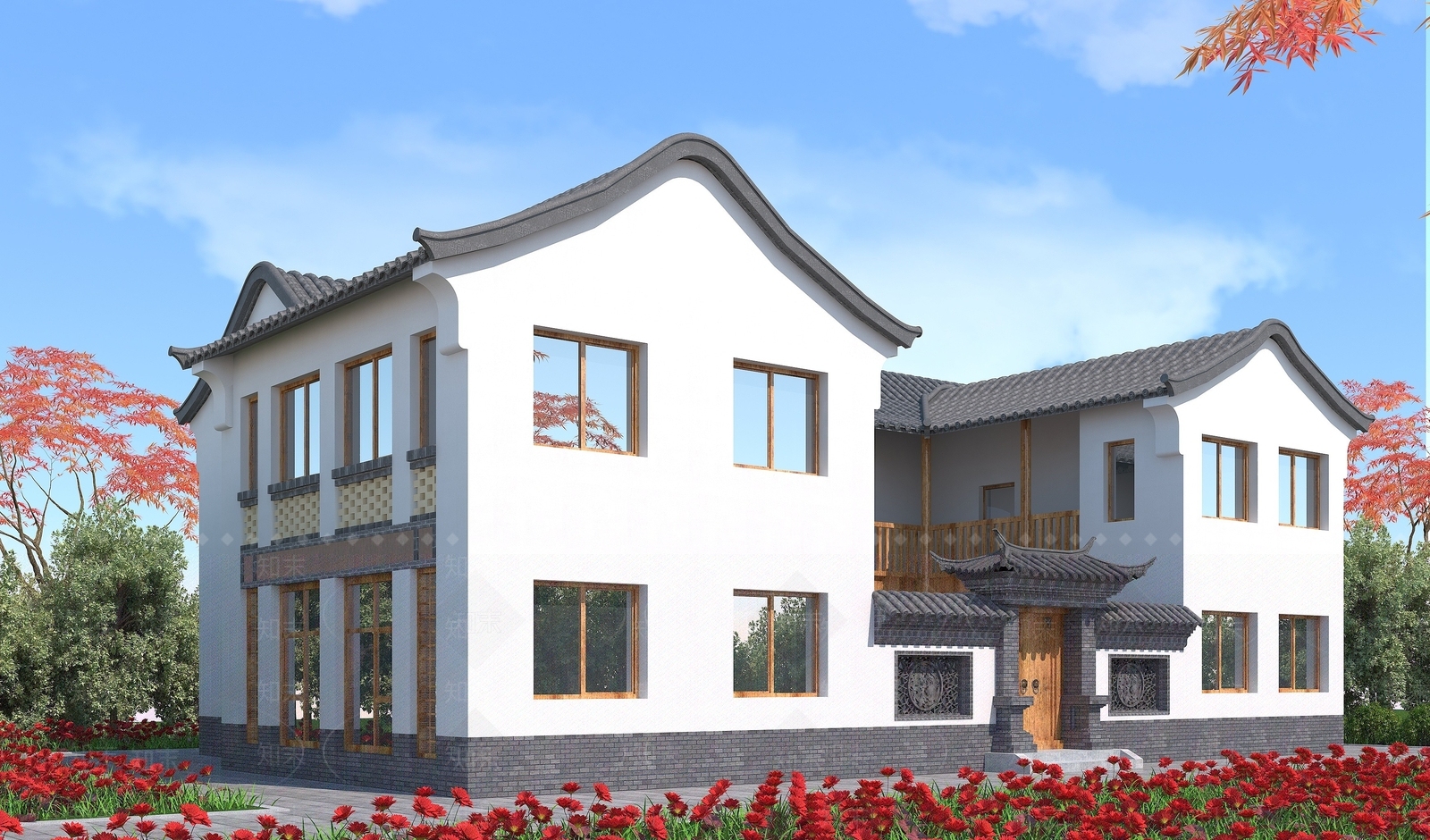 中式建筑3D模型下载【ID:1194534846】