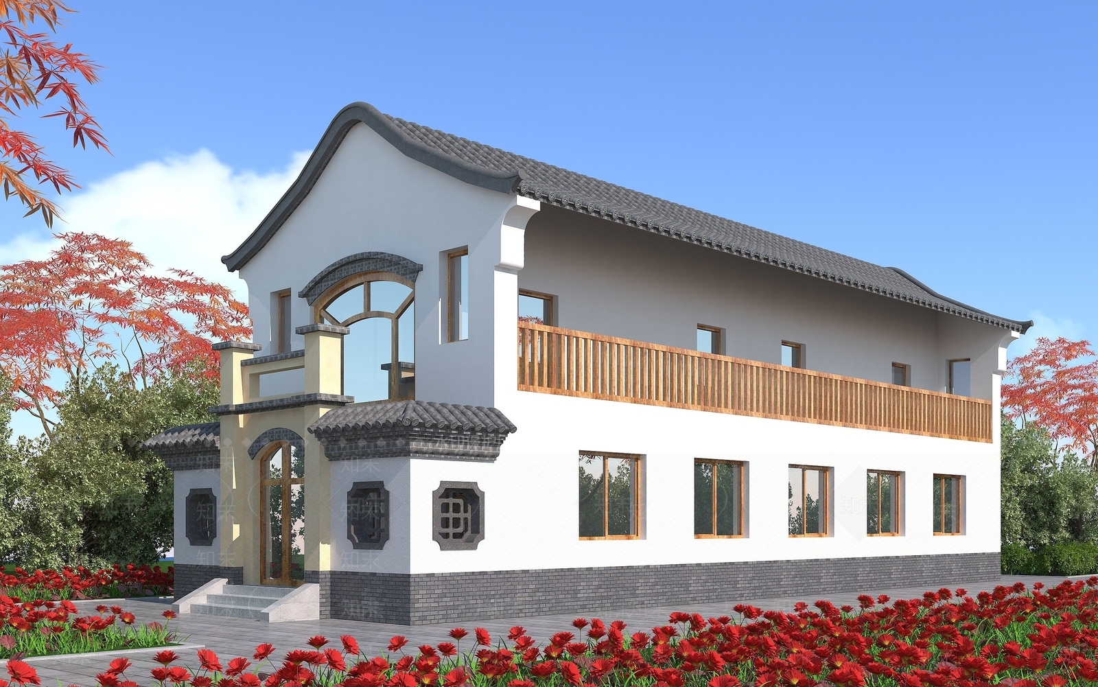 中式建筑3D模型下载【ID:1194534828】