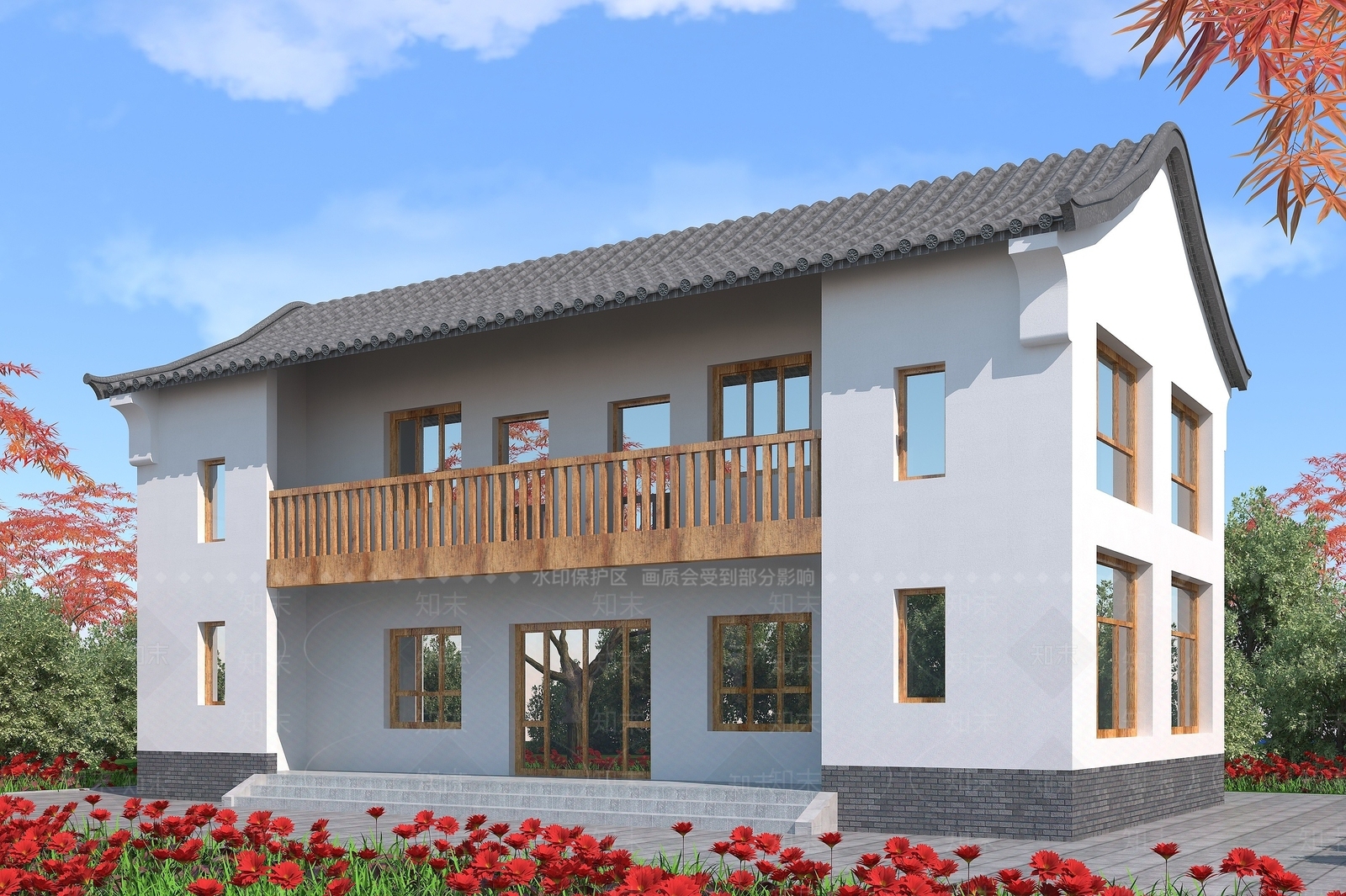 中式建筑3D模型下载【ID:1194534915】