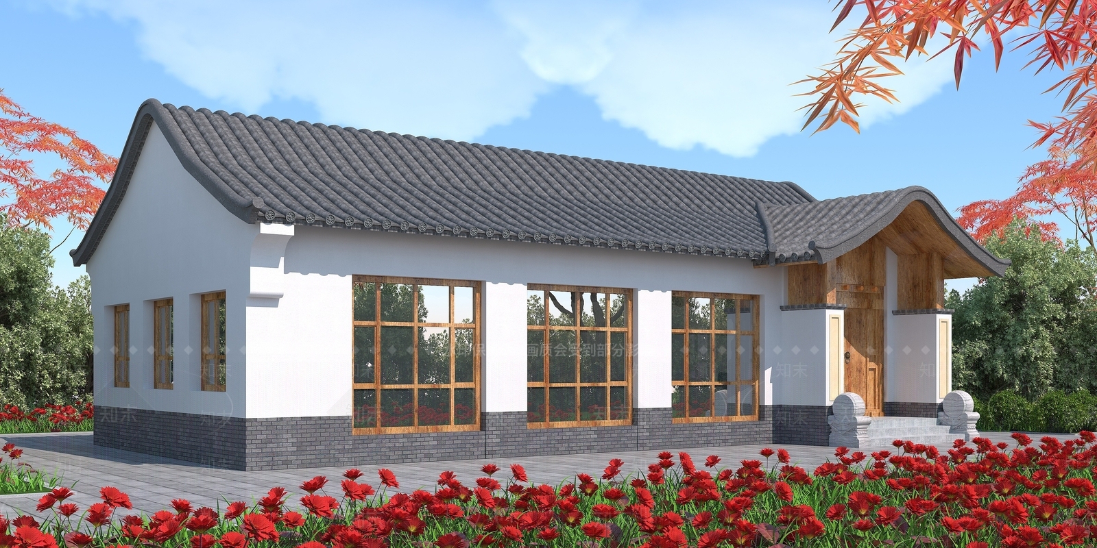 中式建筑3D模型下载【ID:1194535090】