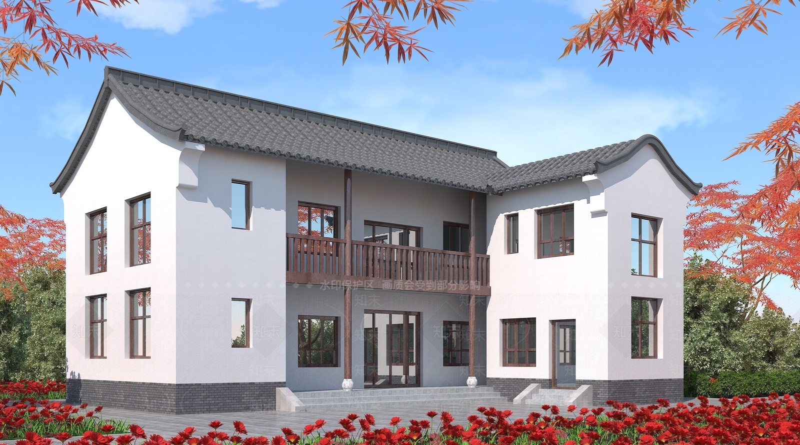 中式建筑3D模型下载【ID:1194535095】