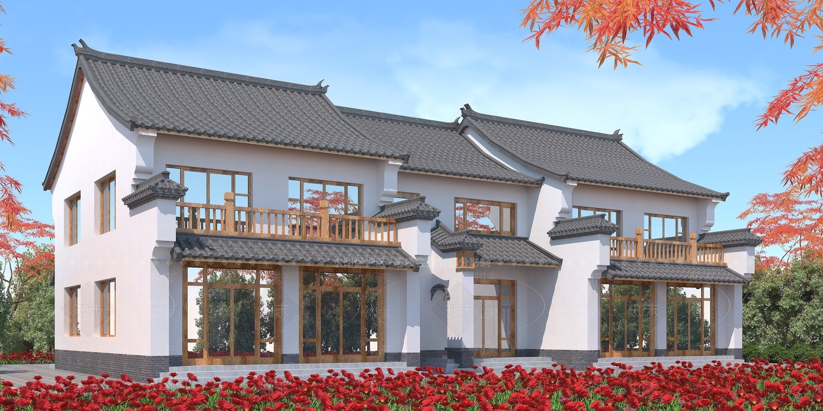 中式建筑3D模型下载【ID:1194535076】