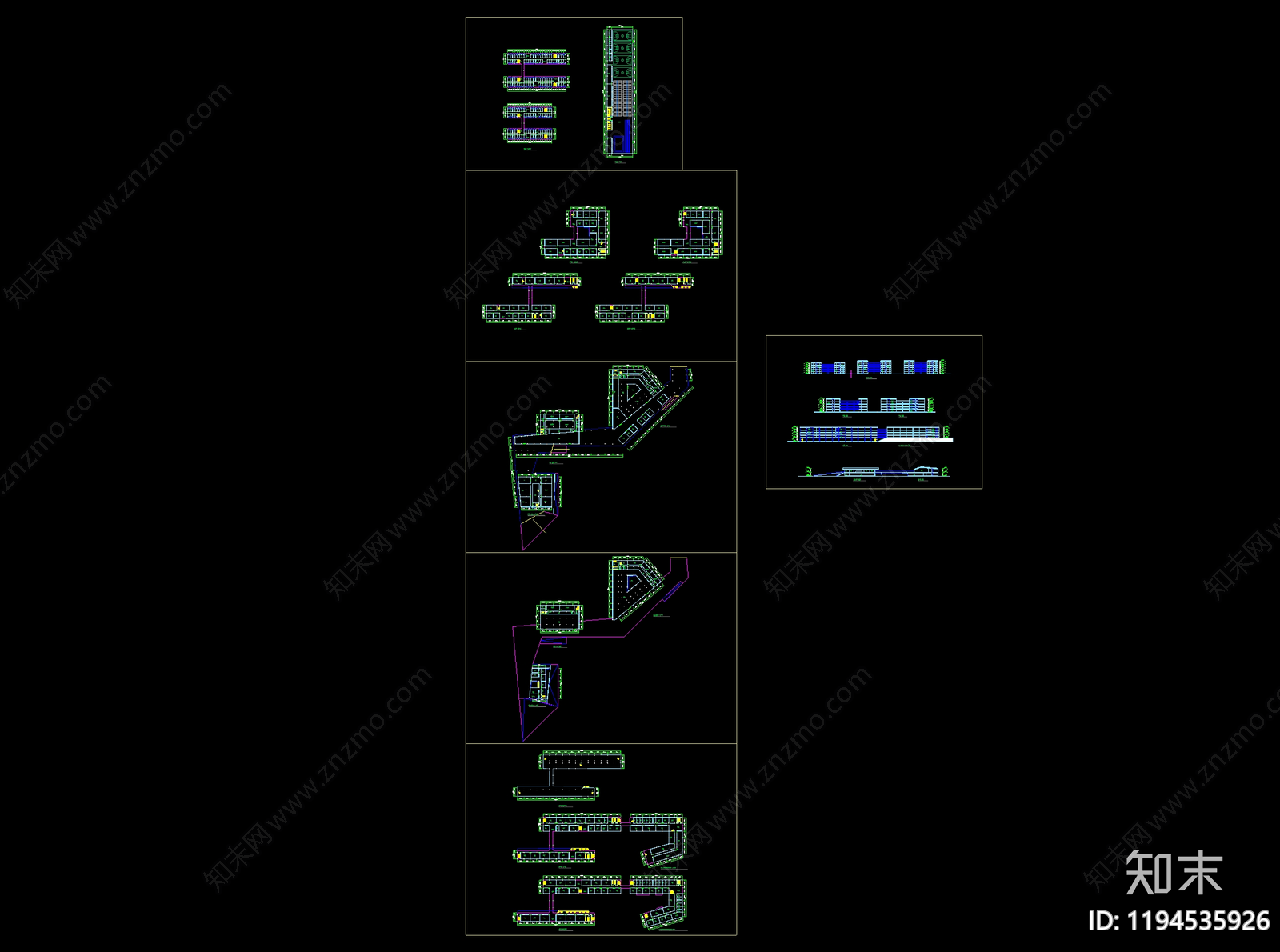 现代新中式学校建筑cad施工图下载【ID:1194535926】