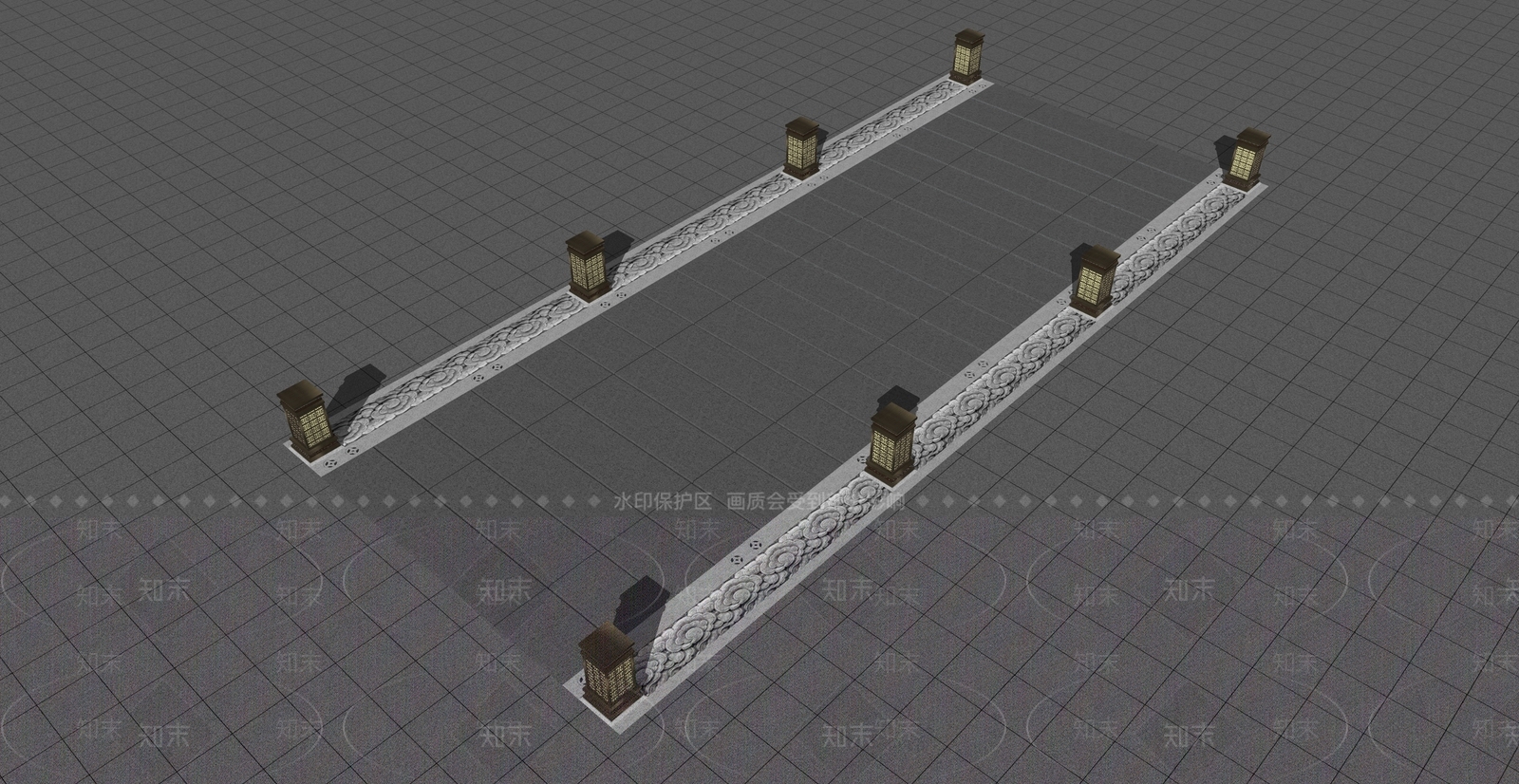 新中式景观桥SU模型下载【ID:1194538467】