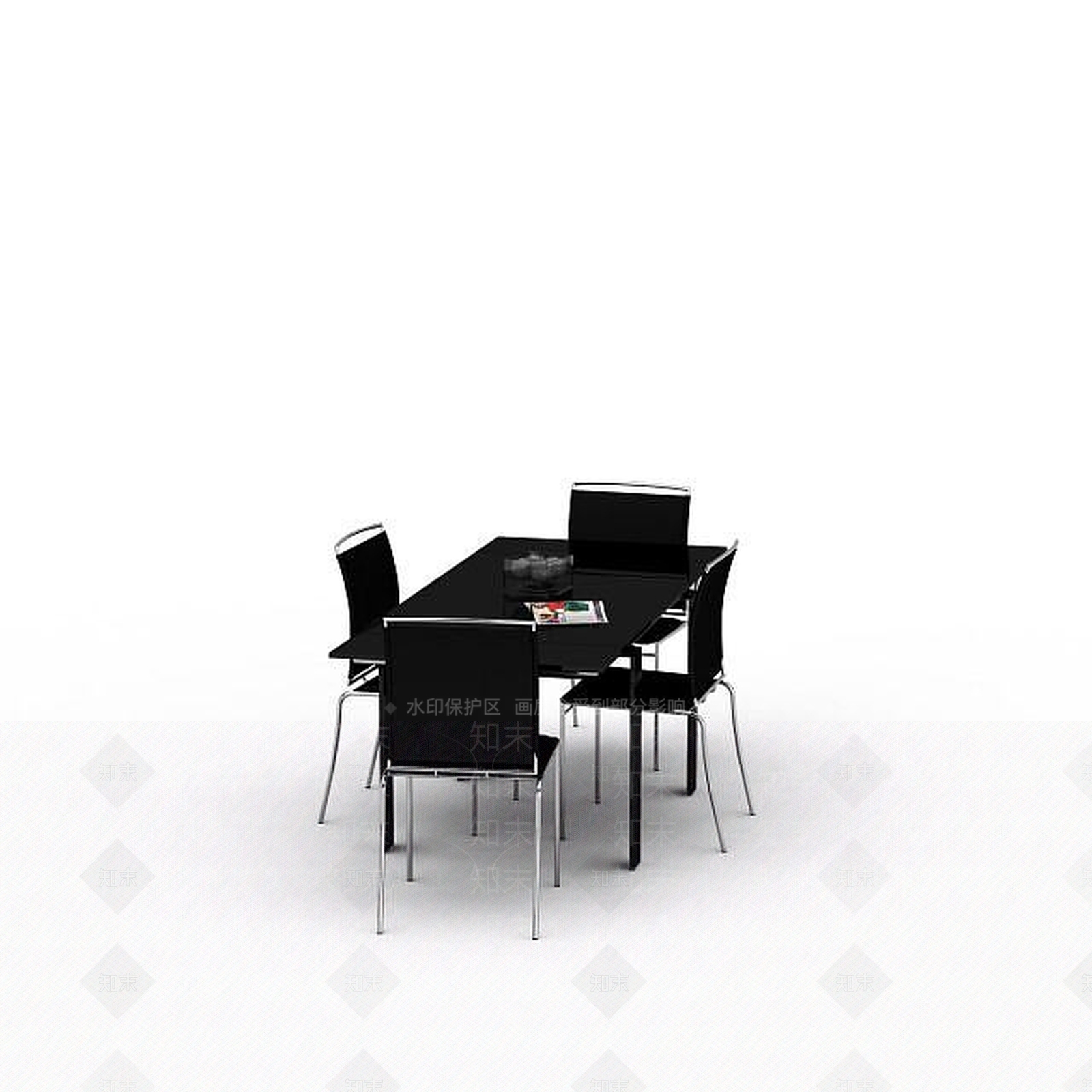 现代书桌椅3D模型下载【ID:1194540464】