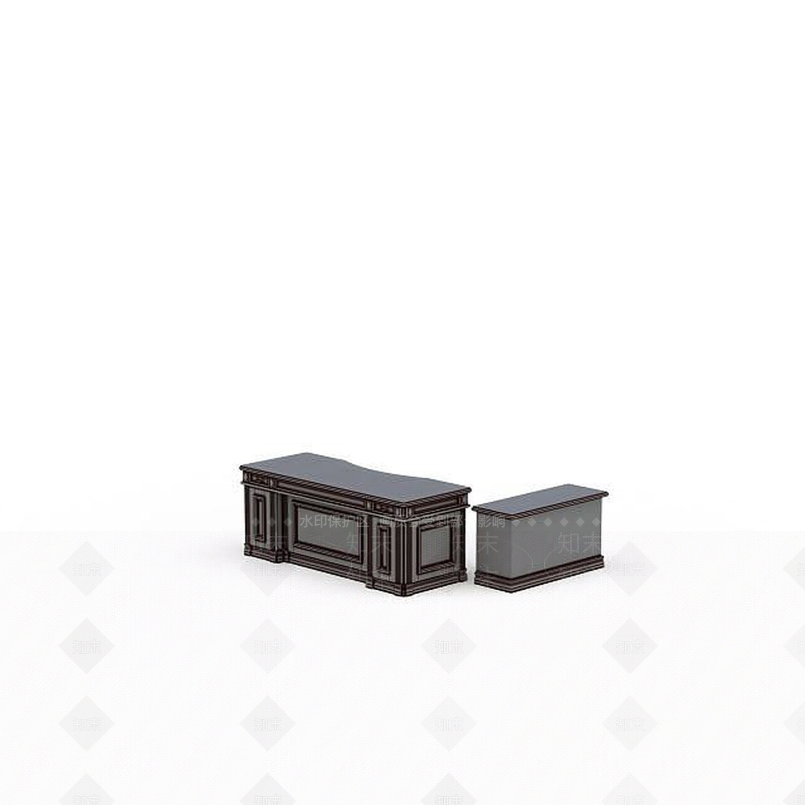 现代书桌3D模型下载【ID:1194540618】