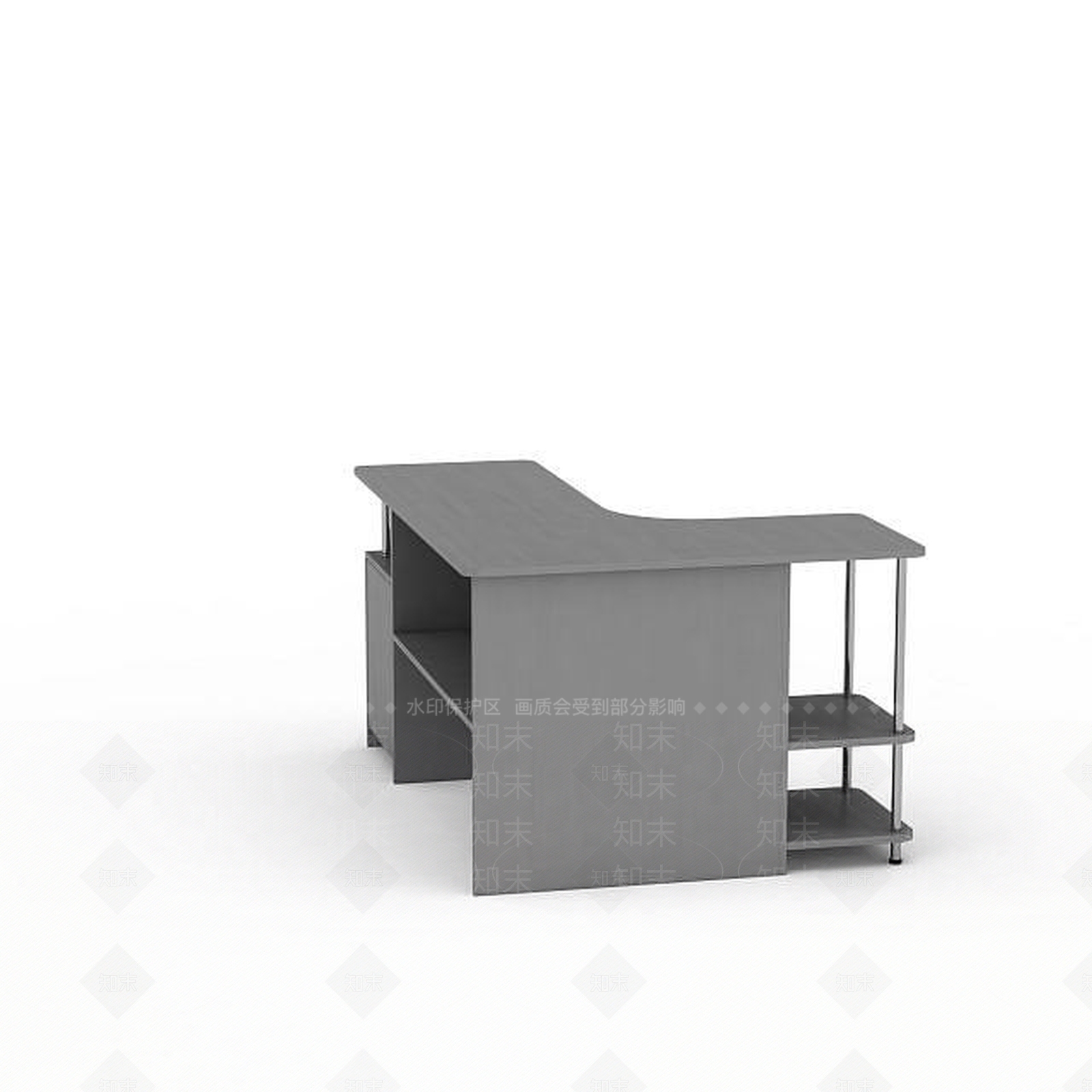 现代书桌3D模型下载【ID:1194540791】