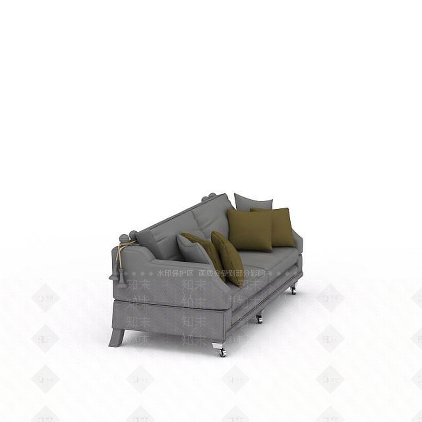 现代双人沙发3D模型下载【ID:1194543484】