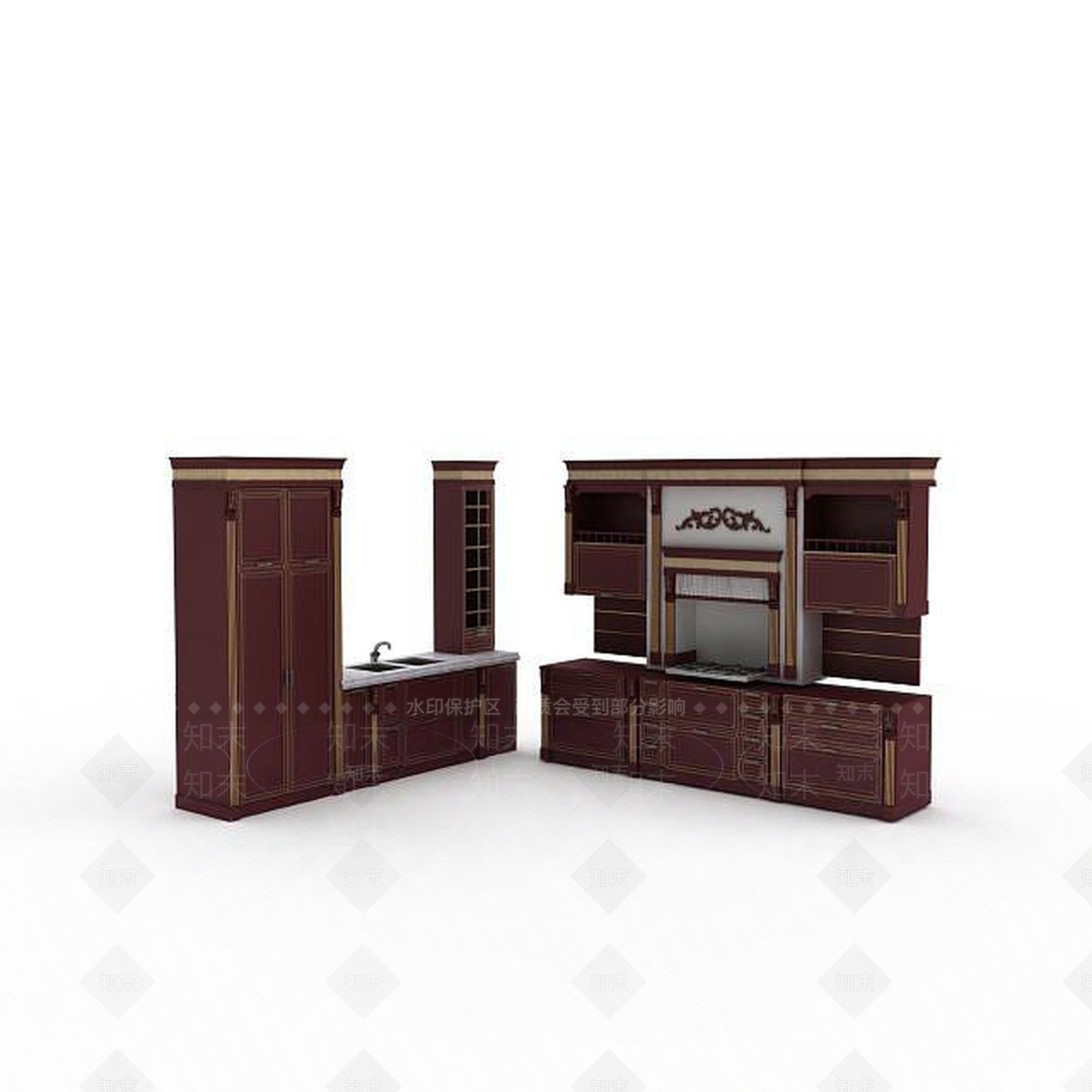 现代厨具3D模型下载【ID:1194543715】
