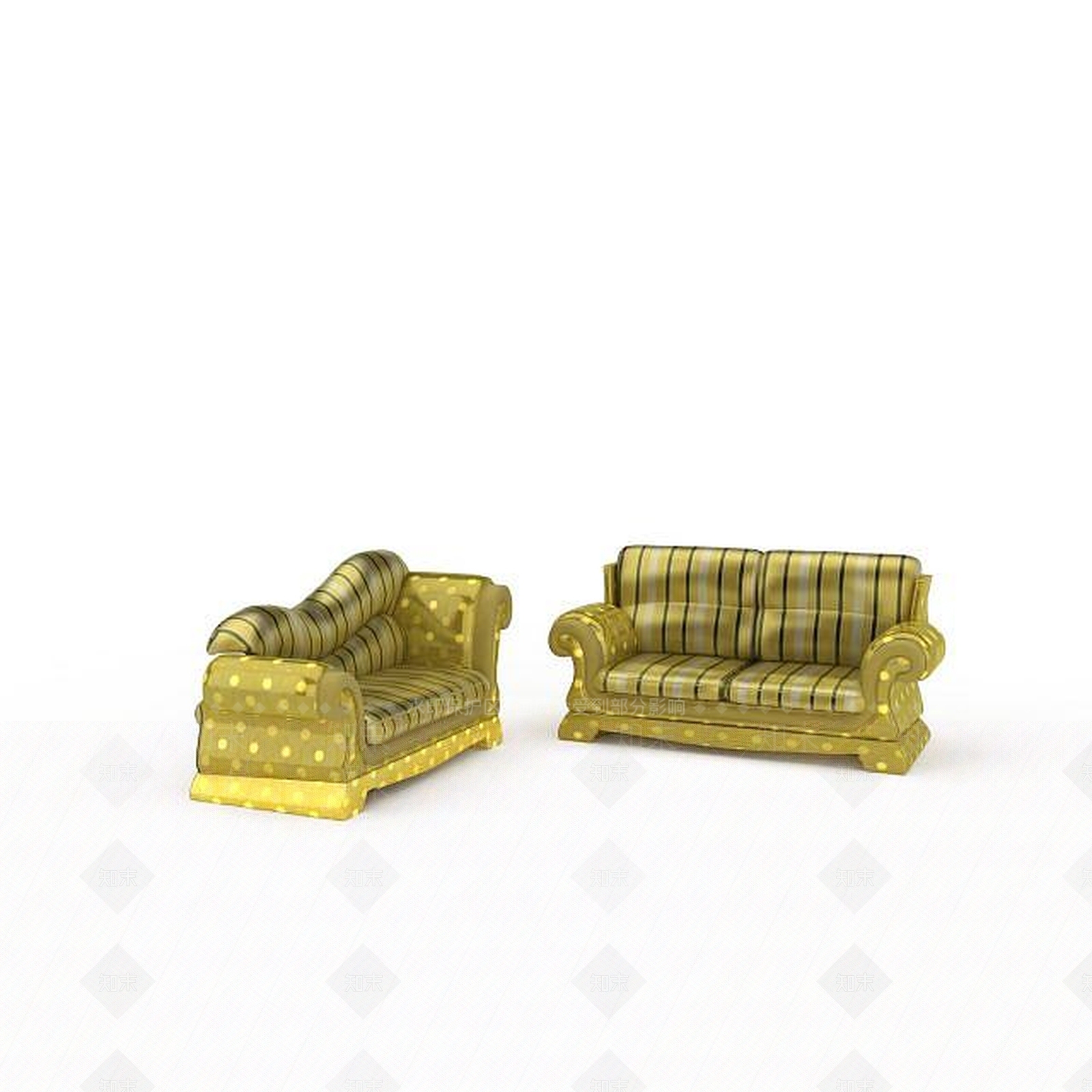 现代双人沙发3D模型下载【ID:1198951237】