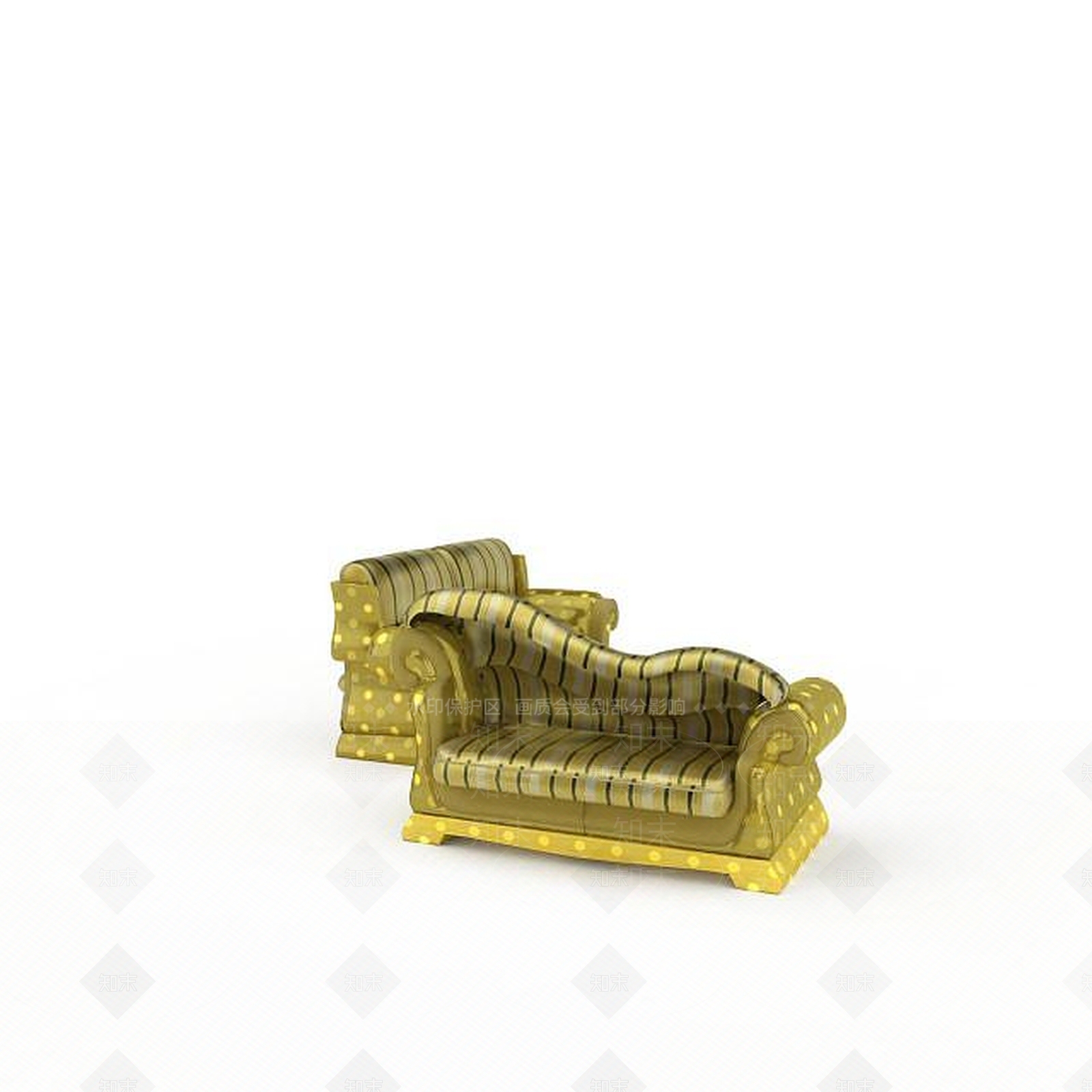 现代双人沙发3D模型下载【ID:1198951237】