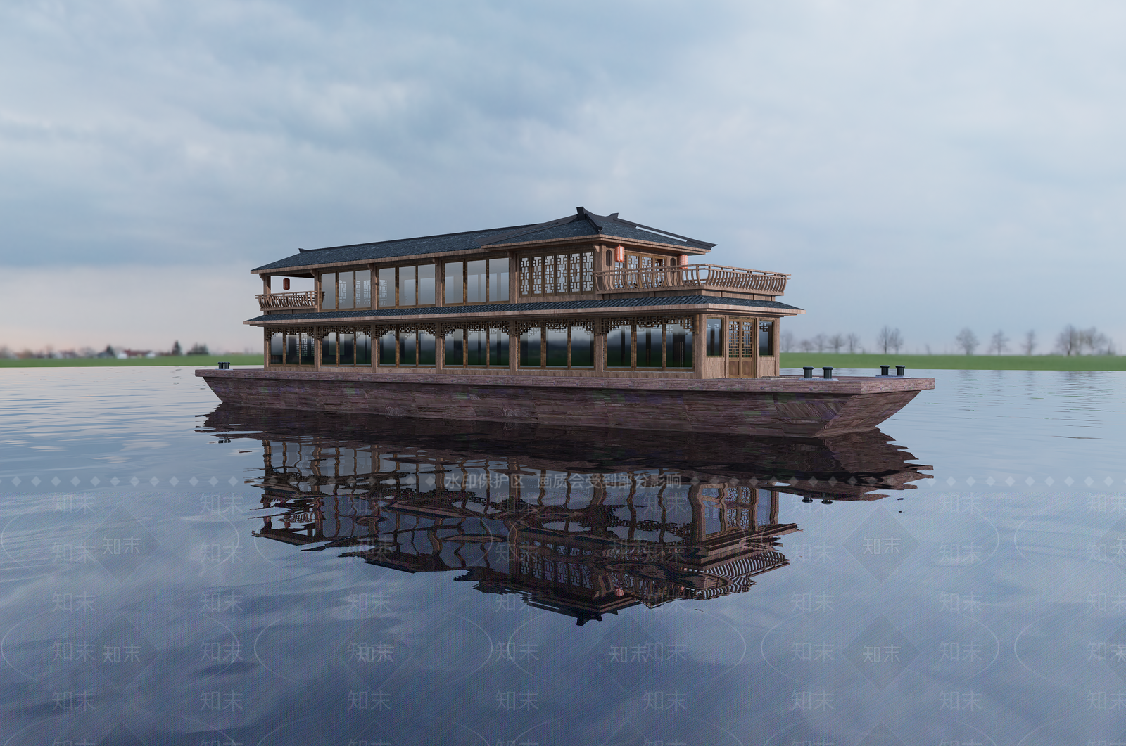 中式原木其他景观小建筑SU模型下载【ID:1194545688】