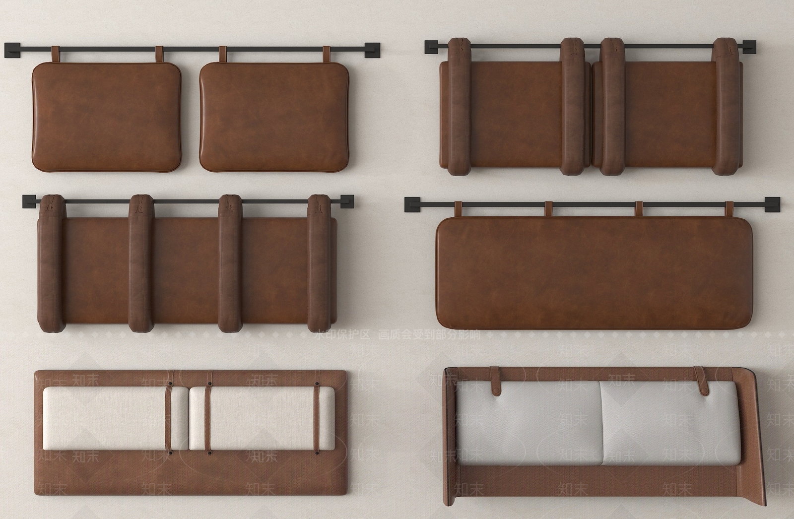 现代床品SU模型下载【ID:1194547748】