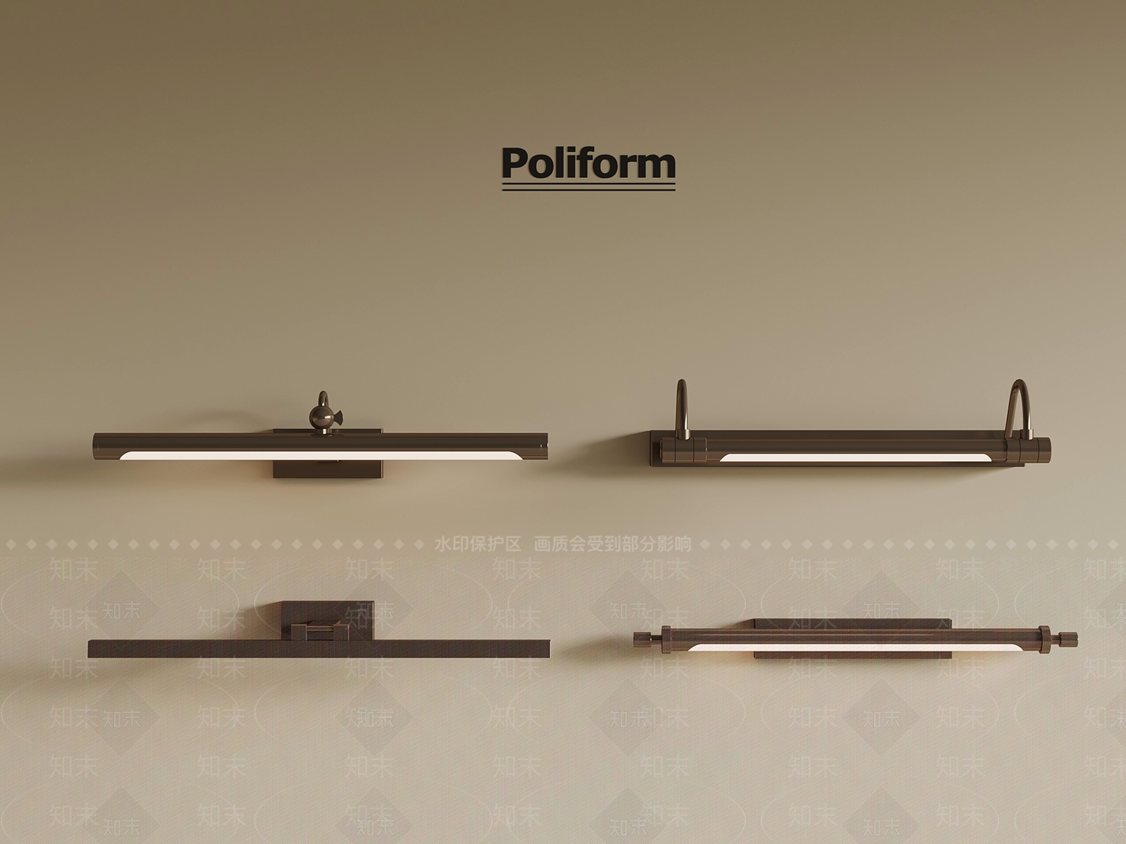 现代壁灯SU模型下载【ID:1194547789】