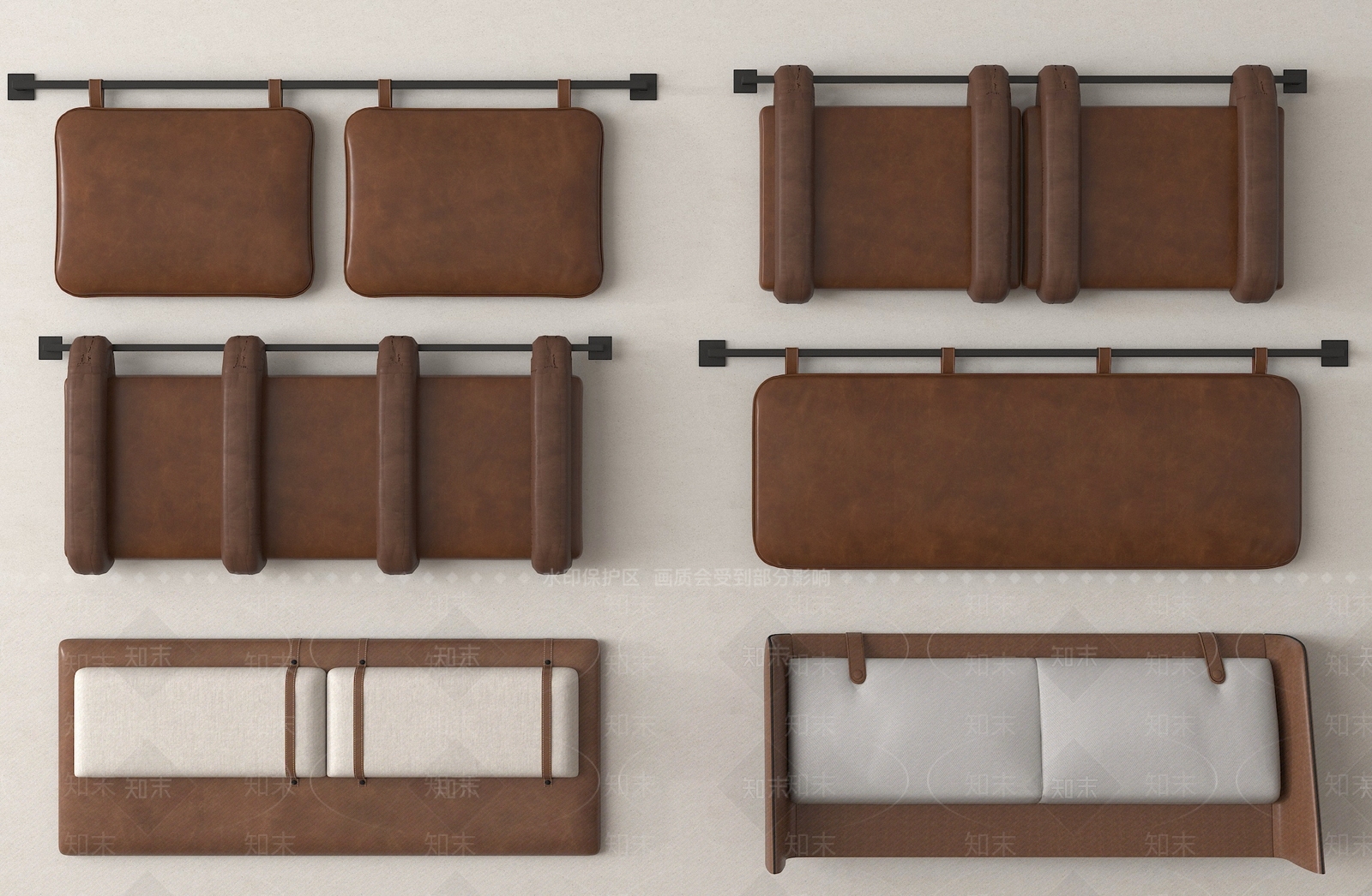 现代床品3D模型下载【ID:1194547809】