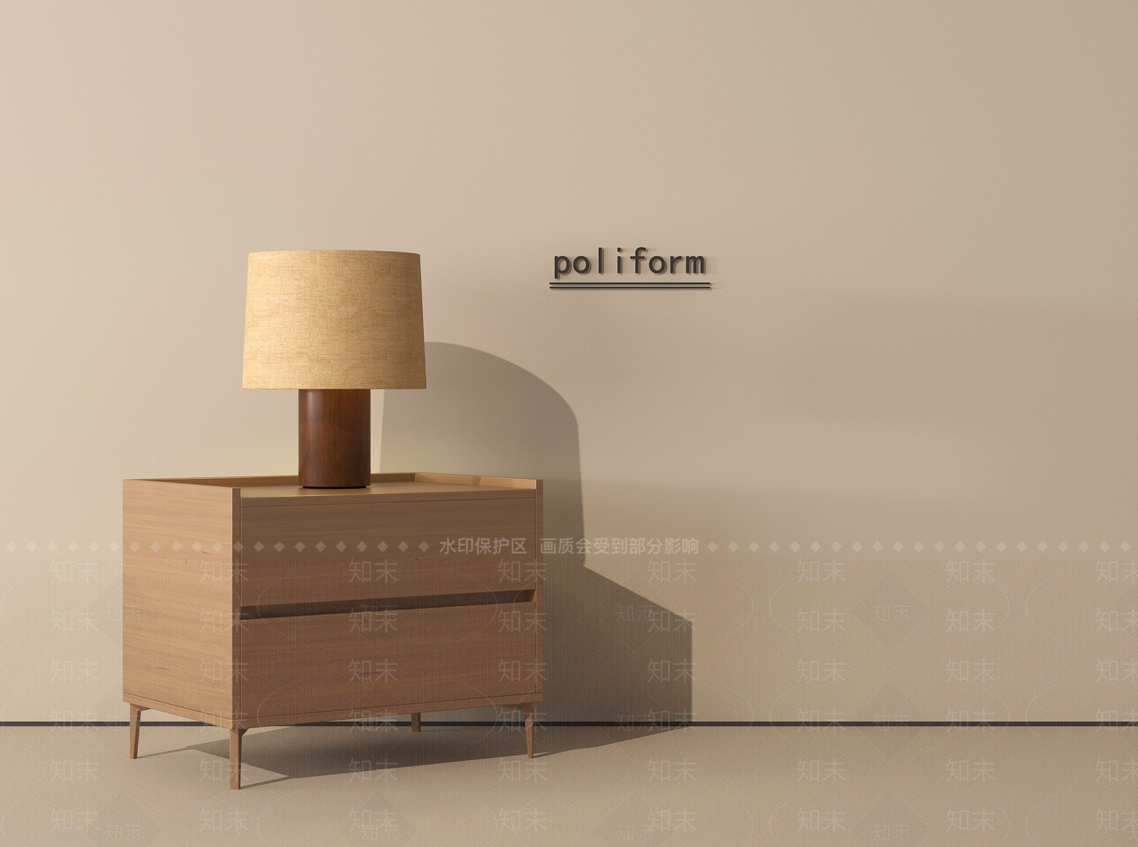 北欧床头柜3D模型下载【ID:1194550839】