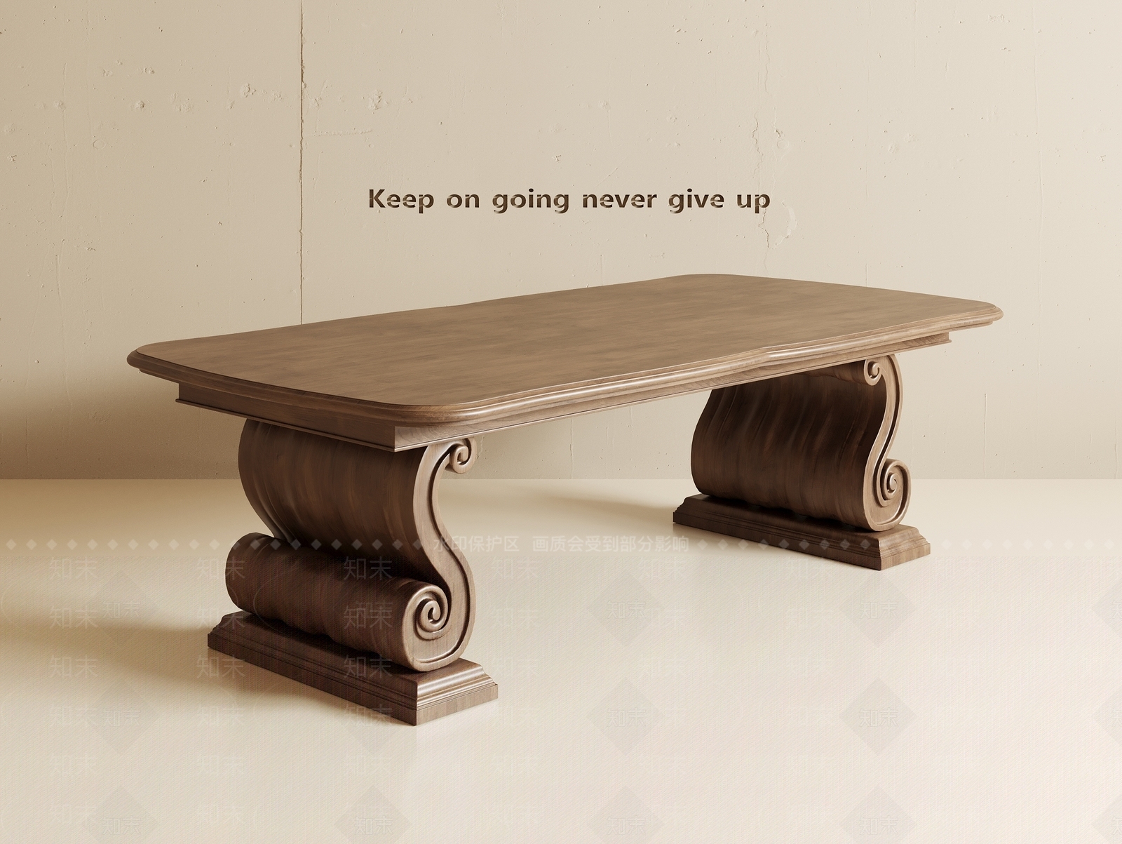 法式复古餐桌SU模型下载【ID:1194553894】