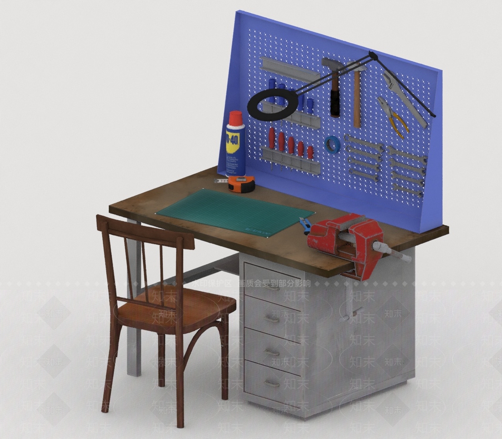 现代其他桌子3D模型下载【ID:1194554258】
