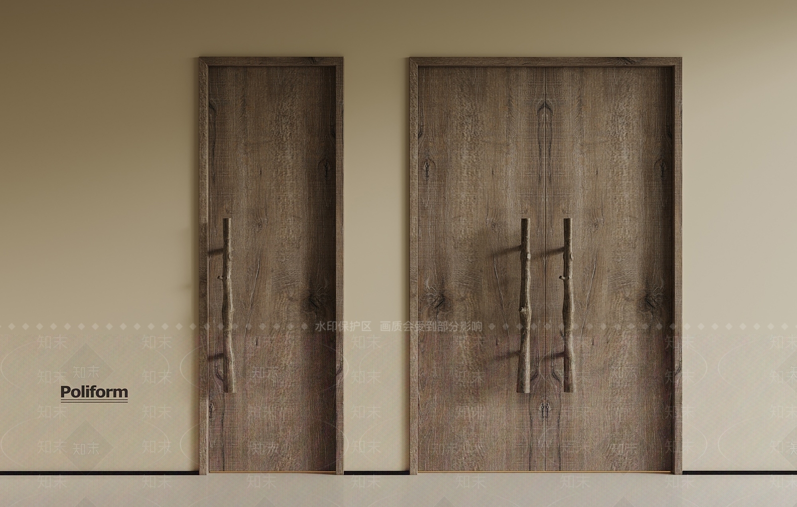 侘寂双开门SU模型下载【ID:1194555182】