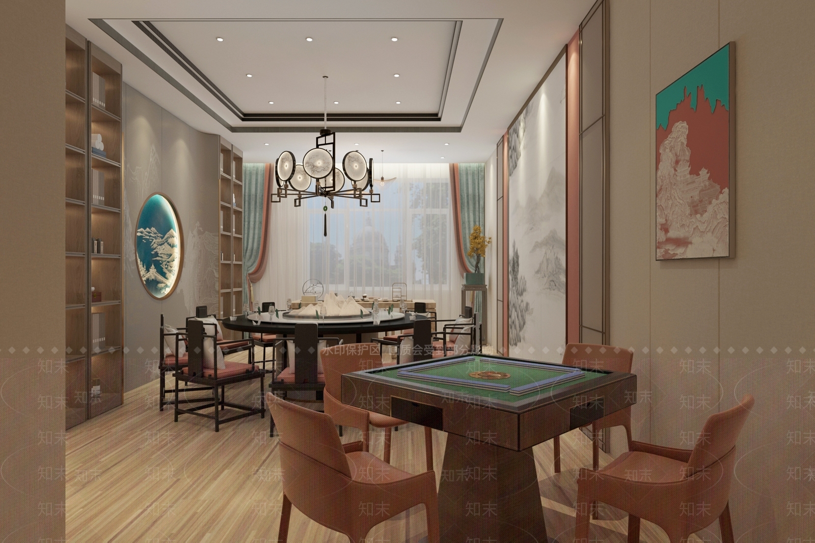 新中式中式包厢3D模型下载【ID:1194556709】