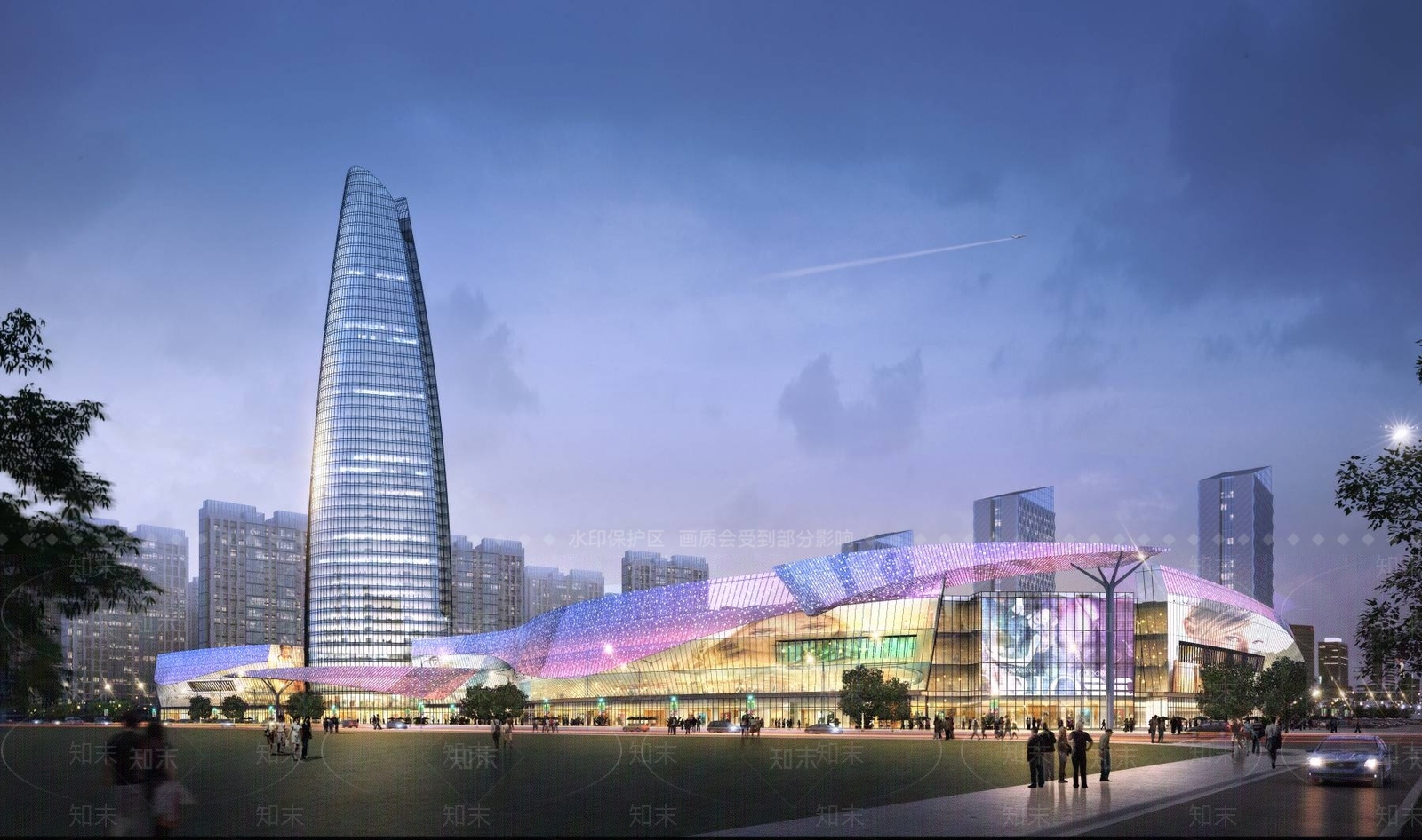 现代商场外观3D模型下载【ID:1194558941】