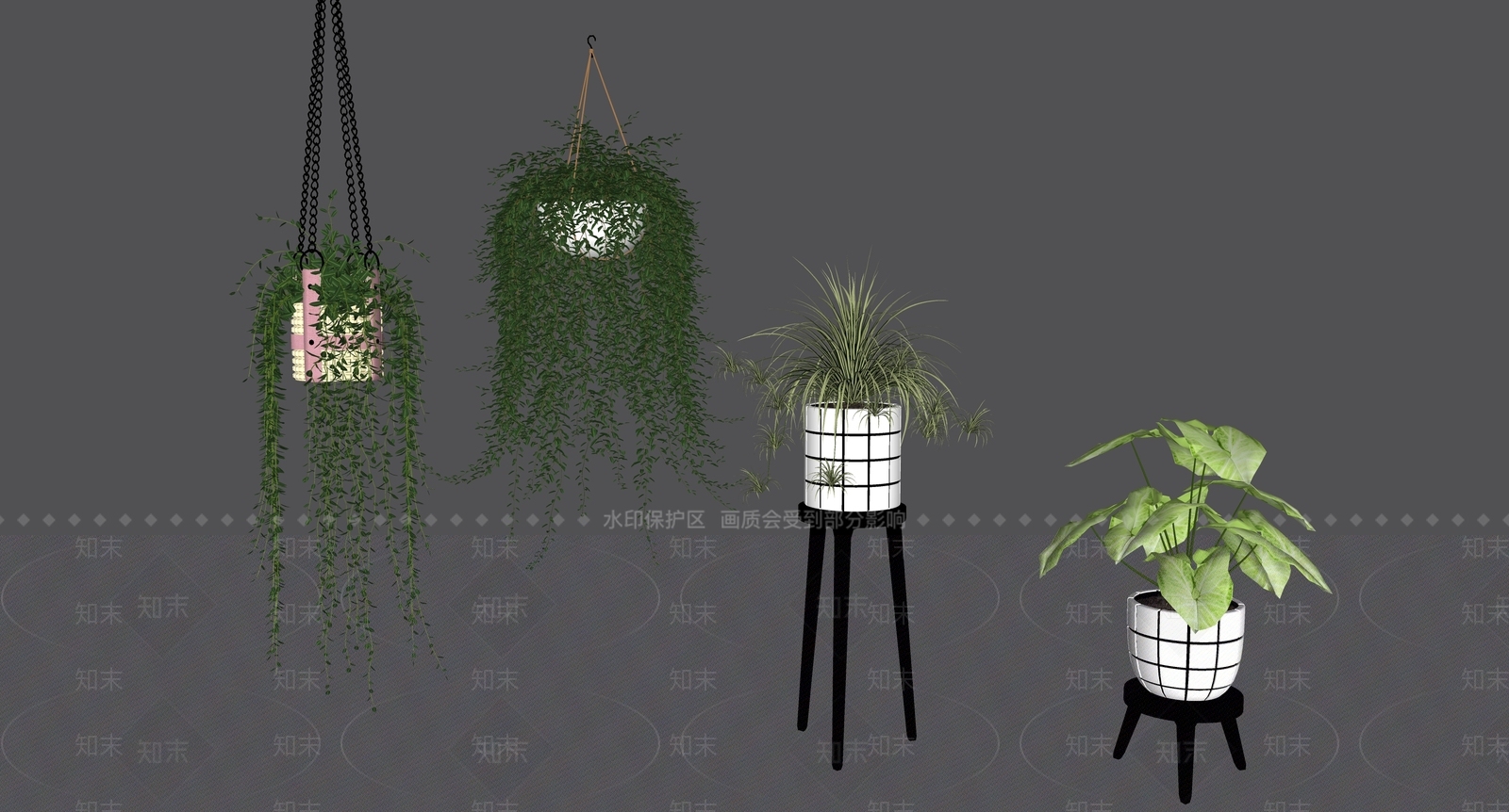 植物组合SU模型下载【ID:1194560595】