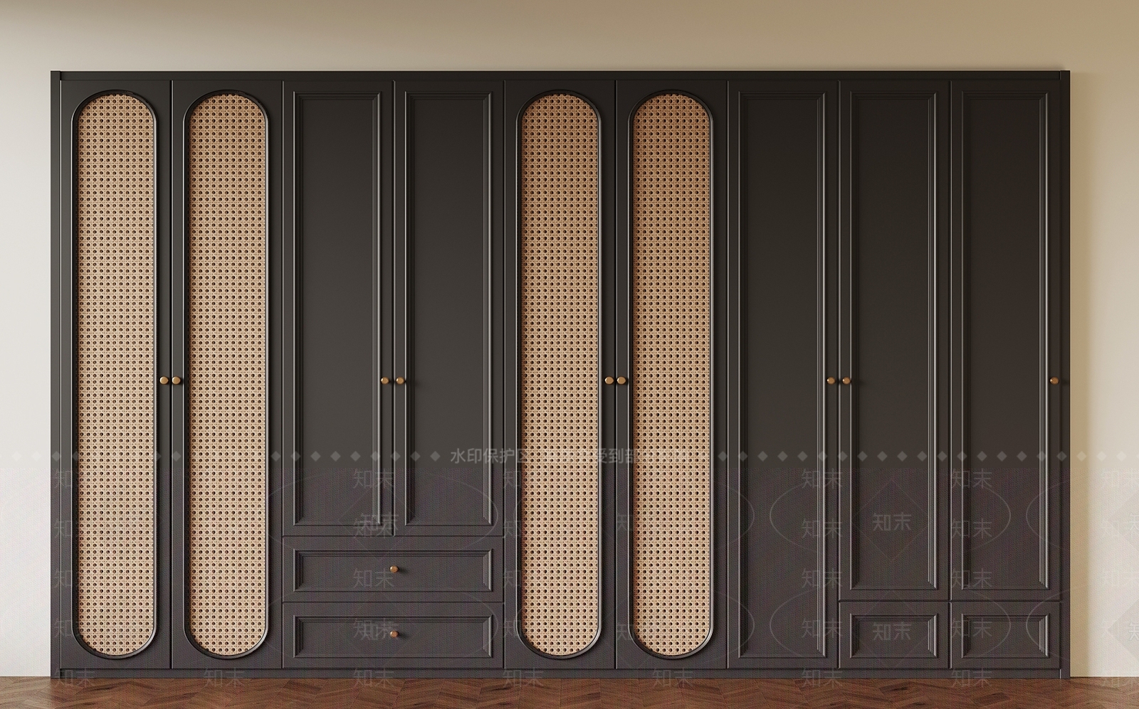 法式衣柜3D模型下载【ID:1194560108】